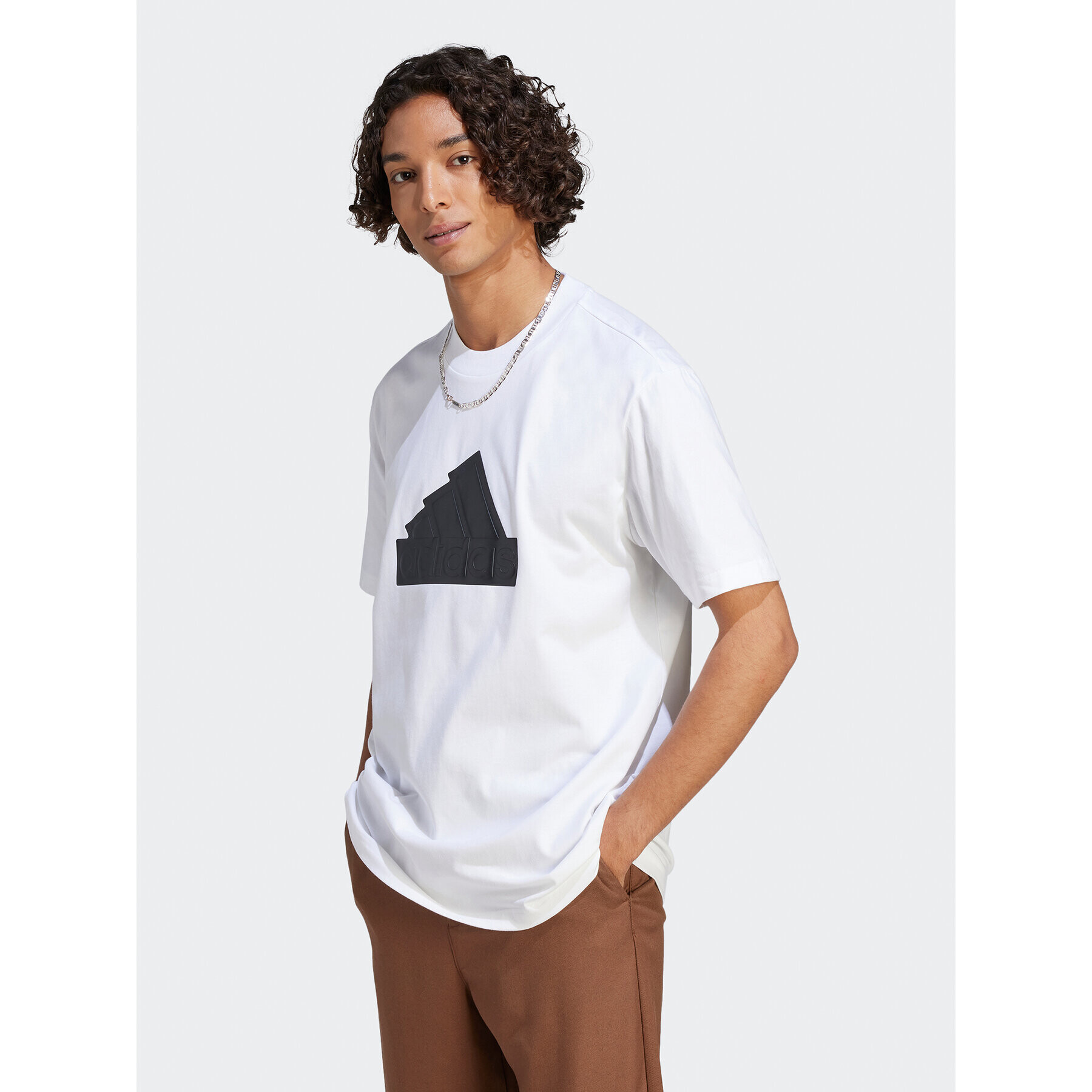 adidas Тишърт IN1623 Бял Loose Fit - Pepit.bg