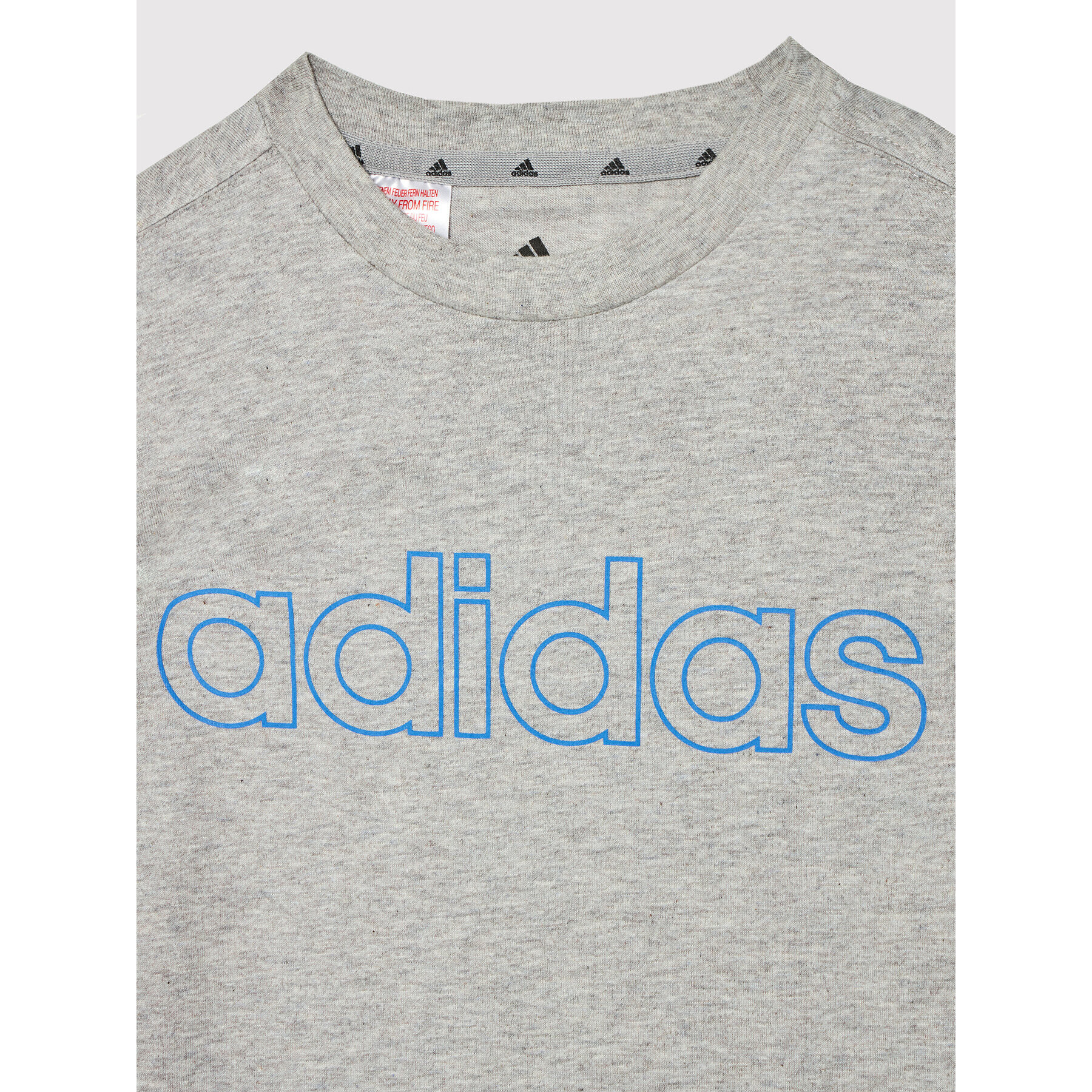 adidas Performance Тишърт Lin HE9272 Сив Regular Fit - Pepit.bg