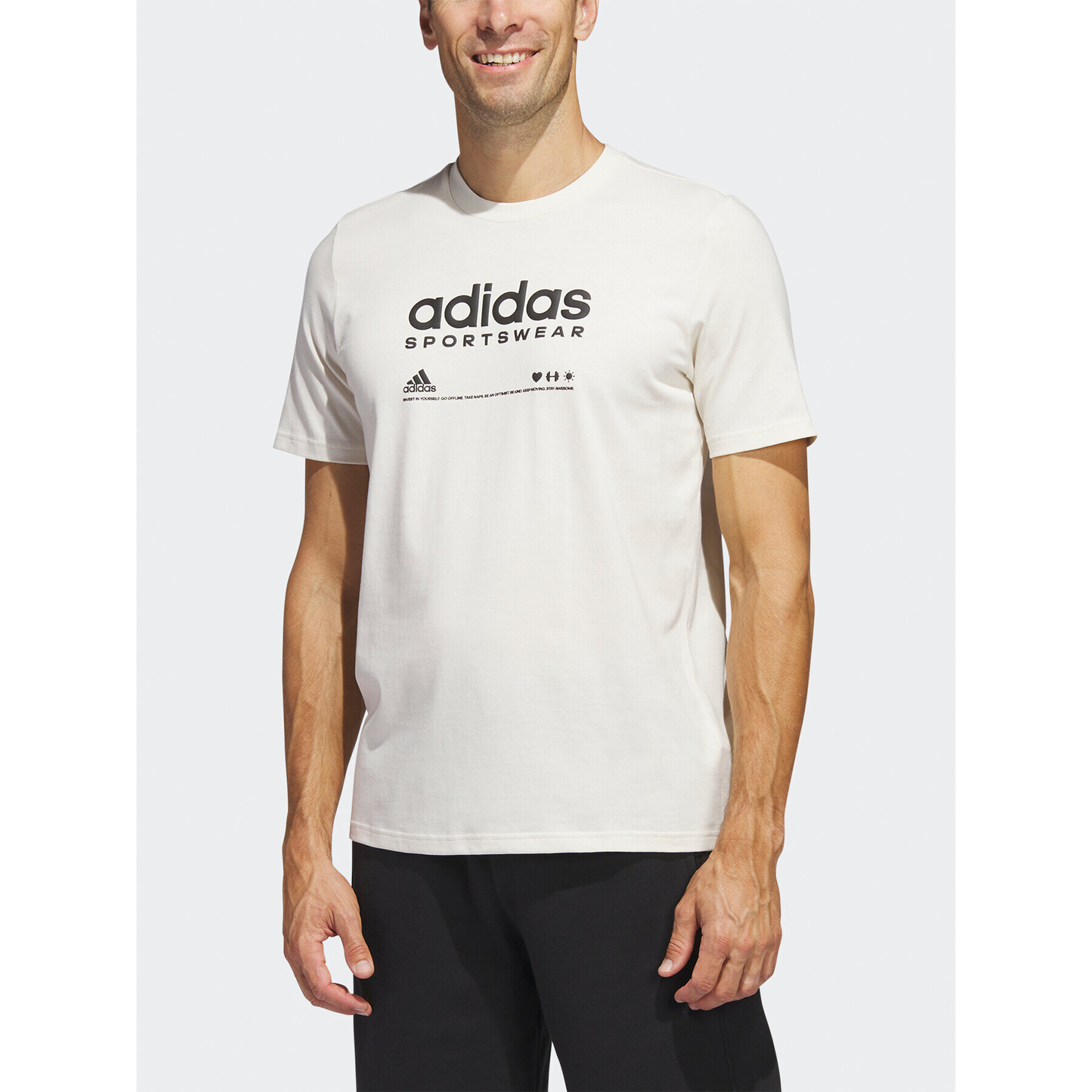 adidas Тишърт Lounge Graphic T-Shirt HR3002 Цветен Regular Fit - Pepit.bg