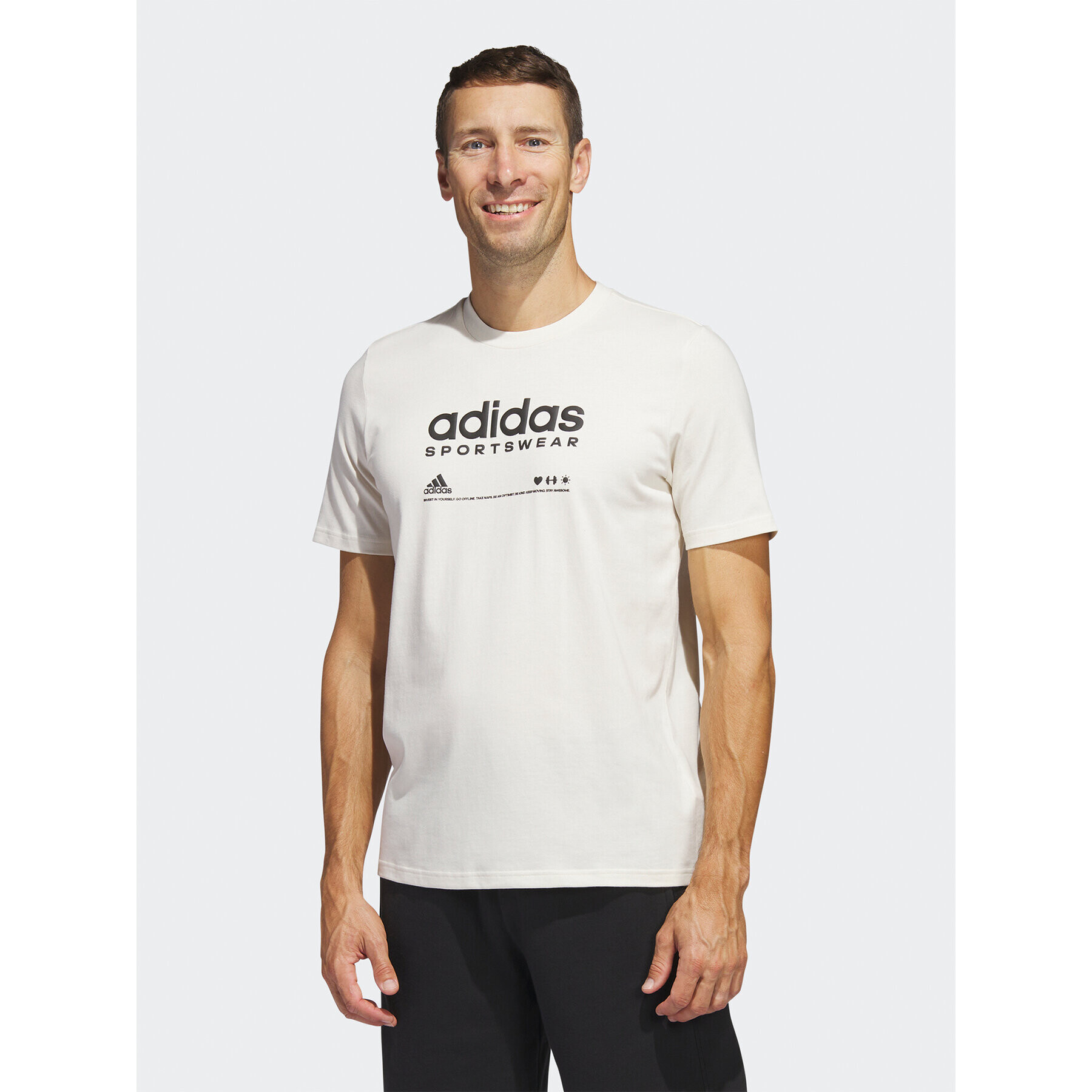 adidas Тишърт Lounge Graphic T-Shirt HR3002 Цветен Regular Fit - Pepit.bg