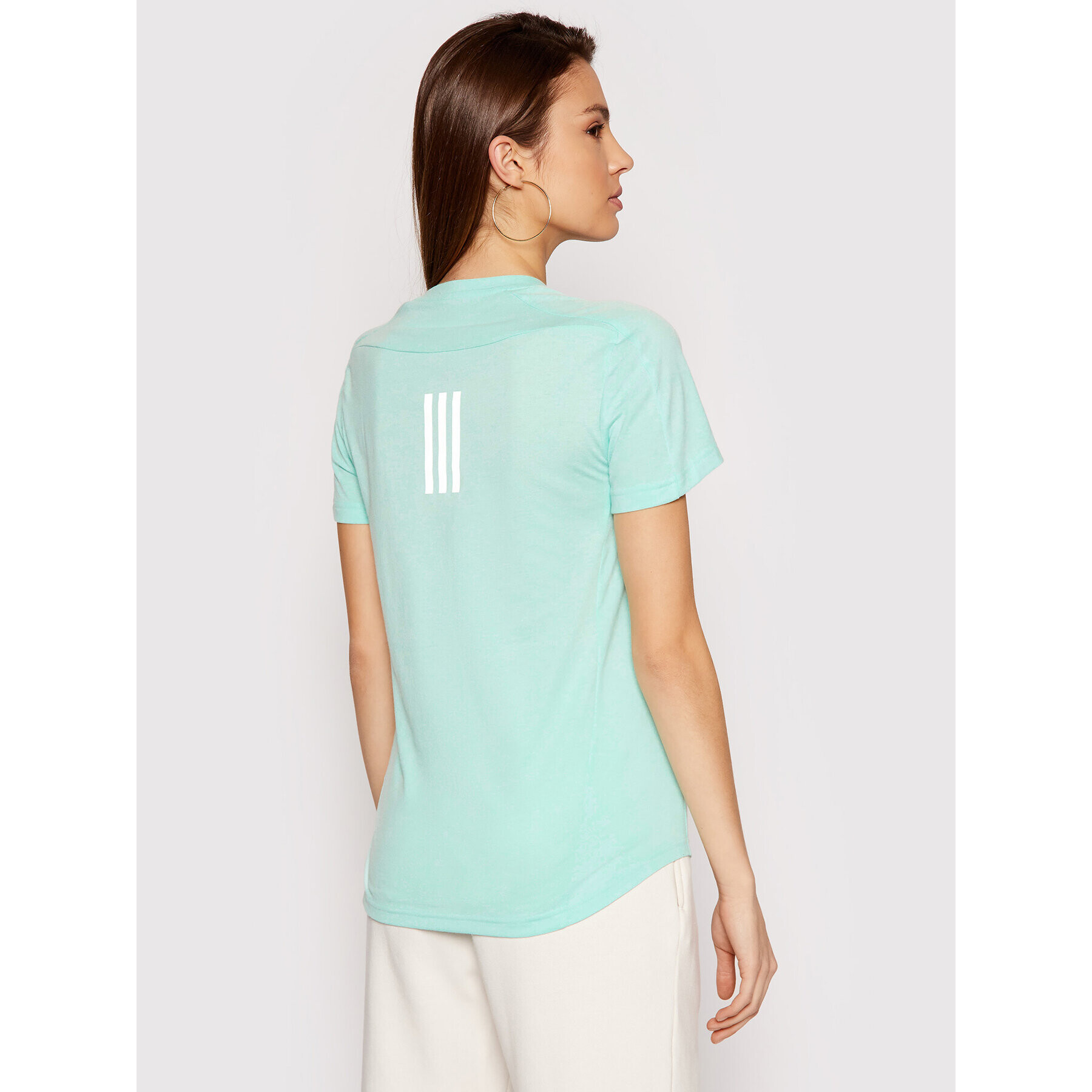 adidas Тишърт Own The Run Soft GN1916 Зелен Regular Fit - Pepit.bg
