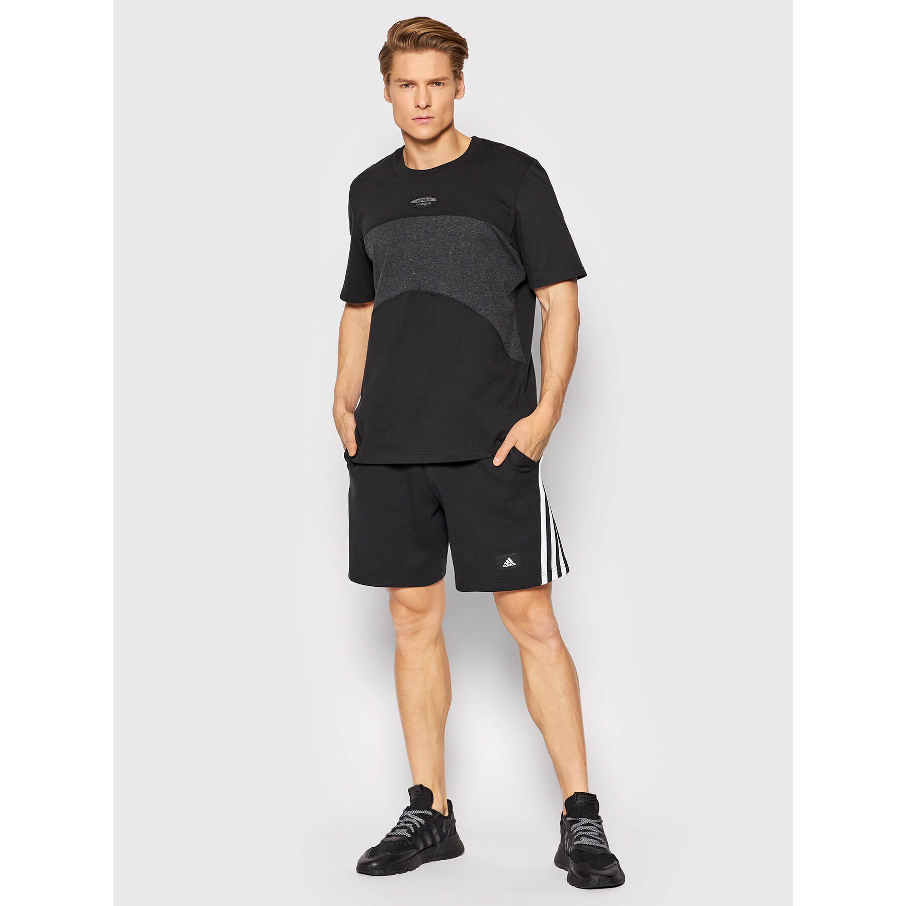 adidas Тишърт R.Y.V. Basic HC9470 Черен Regular Fit - Pepit.bg