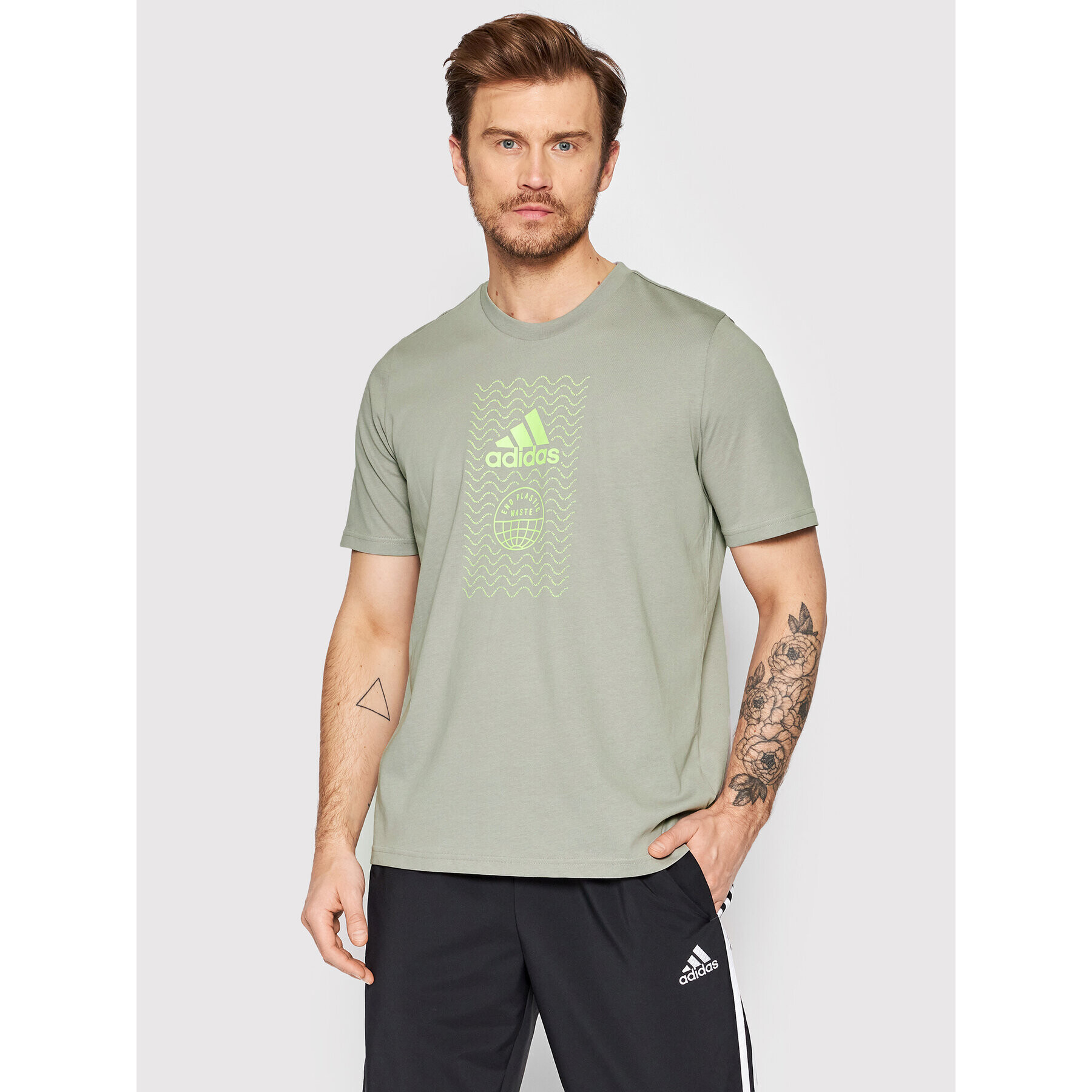 adidas Performance Тишърт Sustainable Bagde HE4845 Сив Regular Fit - Pepit.bg
