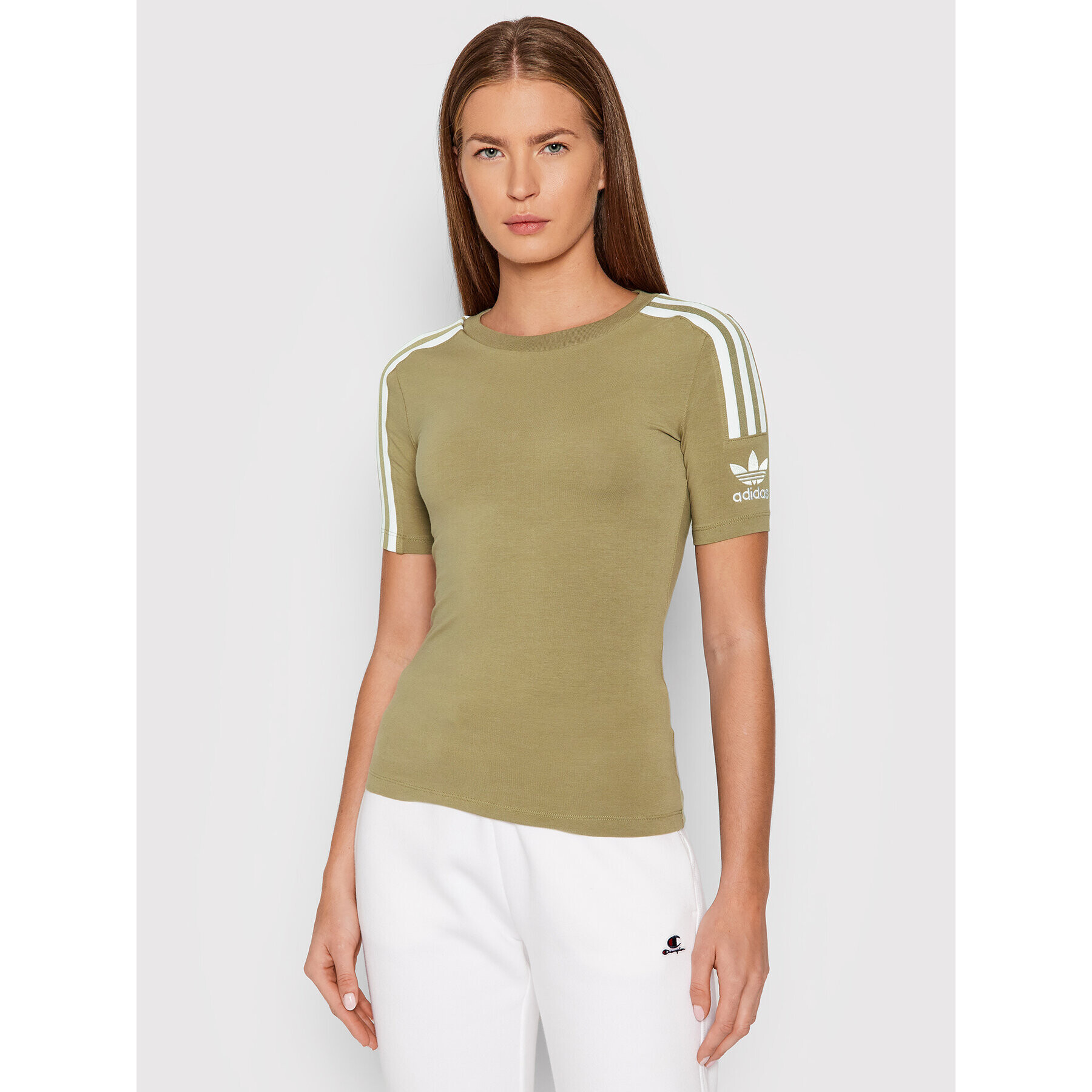 adidas Тишърт Tight H33544 Зелен Extra Slim Fit - Pepit.bg