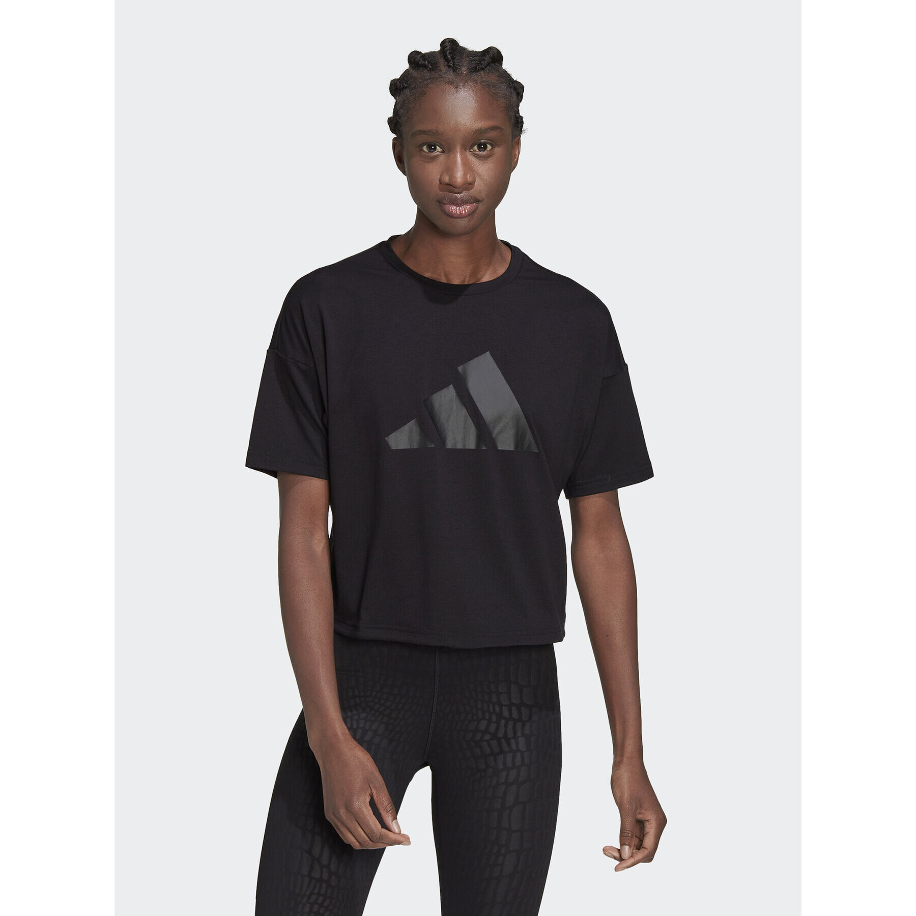 adidas Тишърт Train Icons 3 Bar Logo T-Shirt HD8973 Черен Regular Fit - Pepit.bg