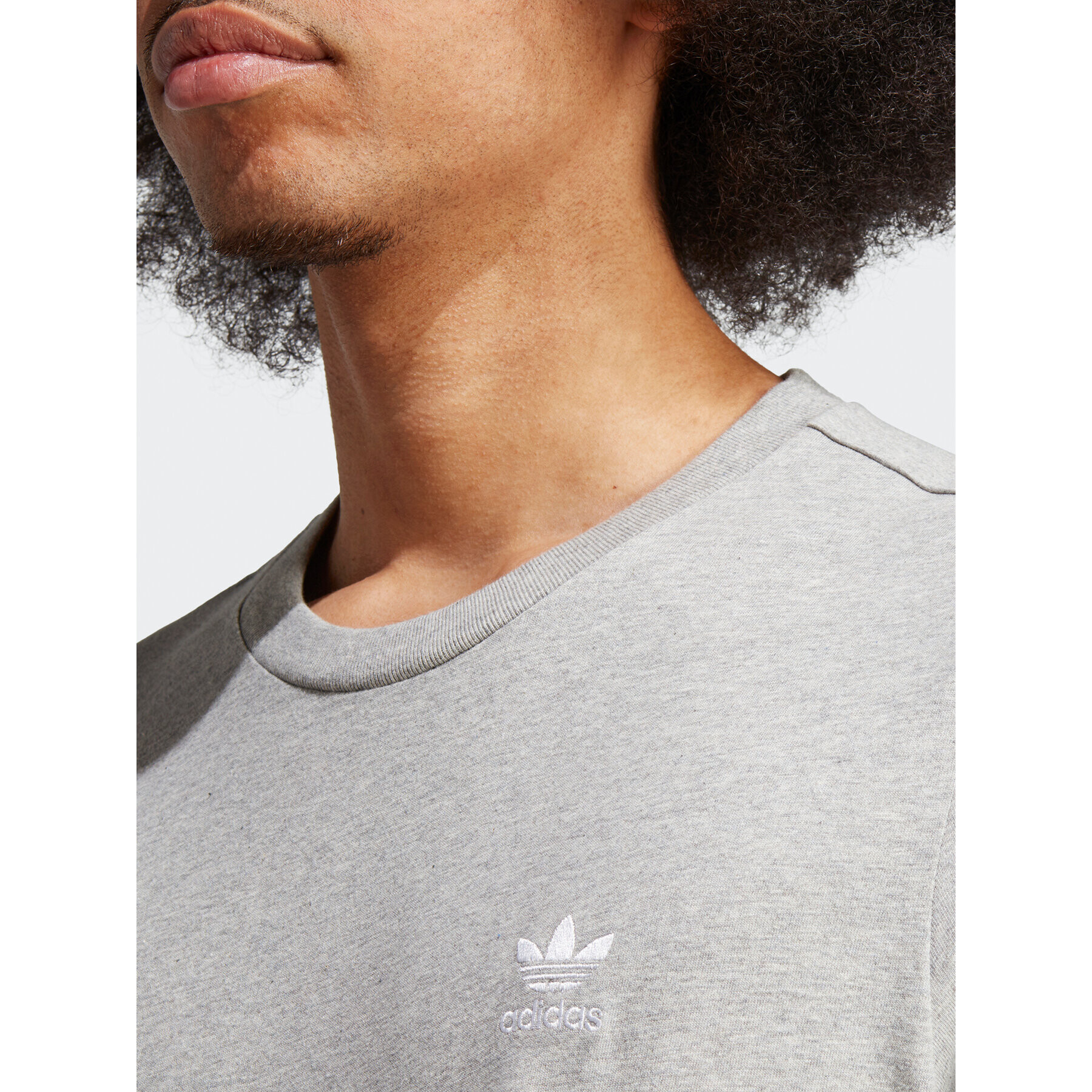 adidas Тишърт Trefoil Essentials A4865 Сив Regular Fit - Pepit.bg