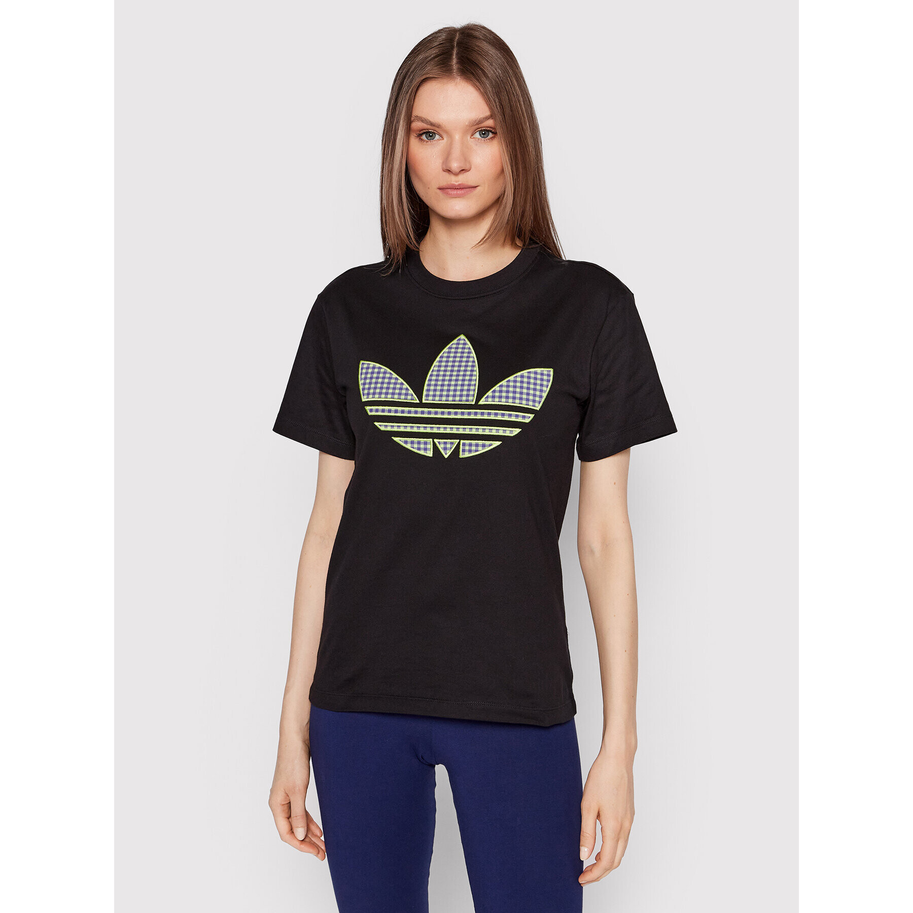 adidas Тишърт Trefoil HB9435 Черен Regular Fit - Pepit.bg