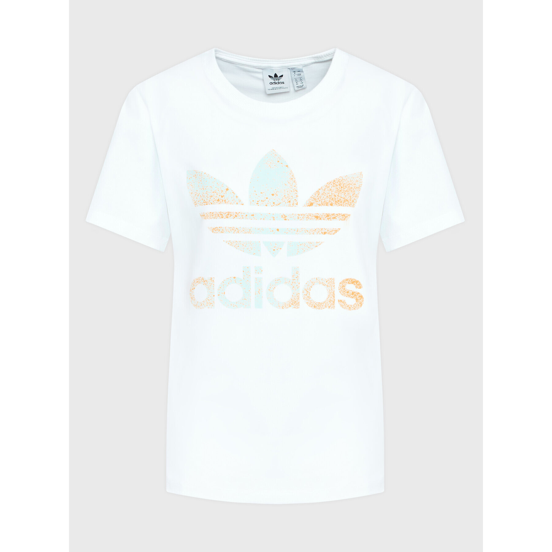 adidas Тишърт Trefoil HL6605 Бял Regular Fit - Pepit.bg