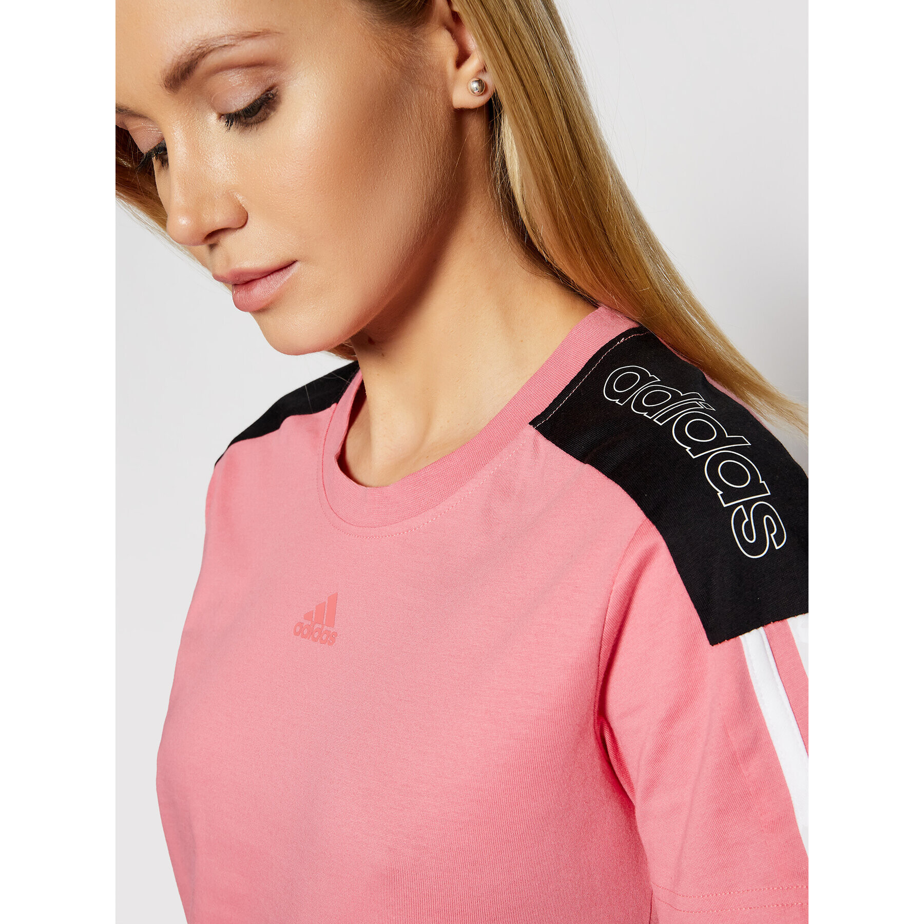 adidas Тишърт W Cb Lin T GL1447 Розов Regular Fit - Pepit.bg
