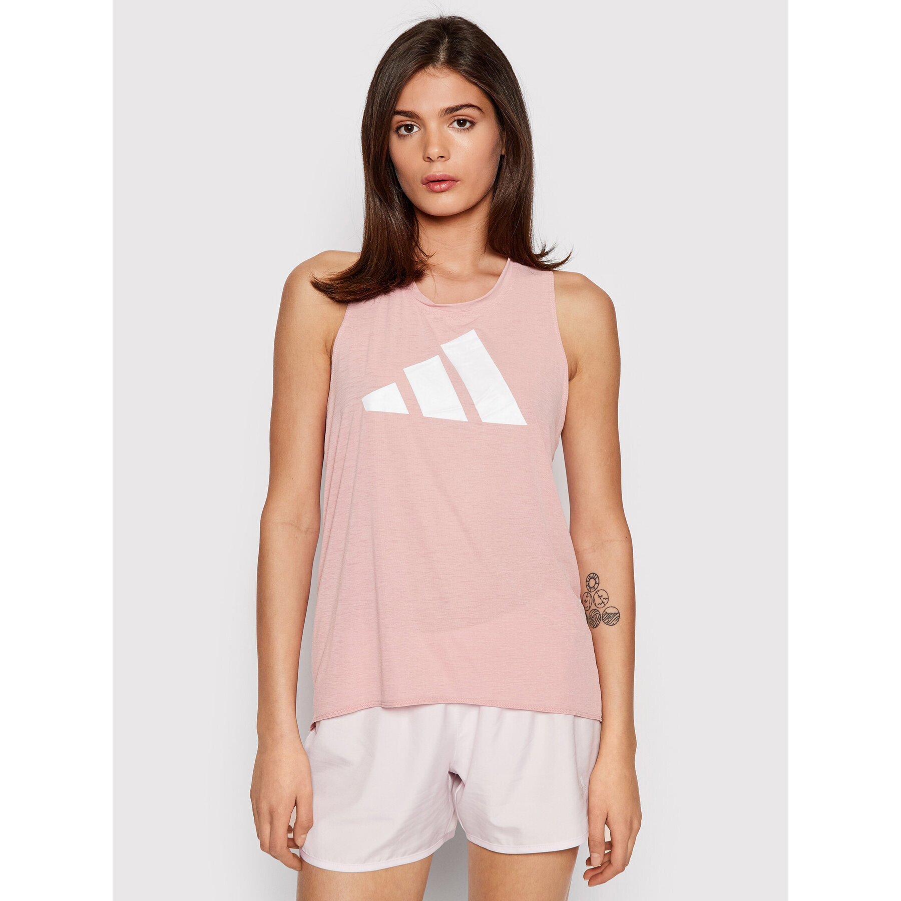 adidas Performance топ 3-Stripes Logo HD9595 Розов Regular Fit - Pepit.bg