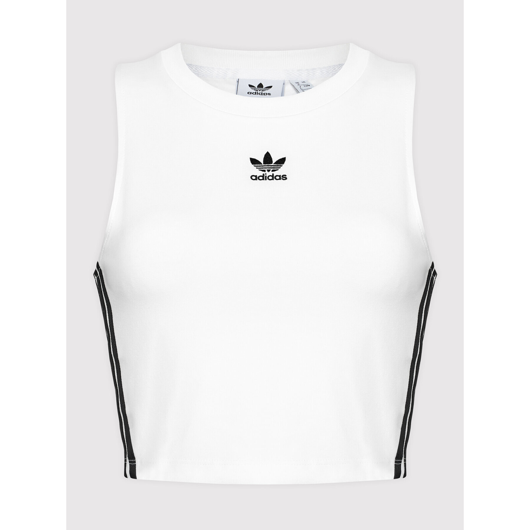 adidas топ adicolor Classics Cropped H38734 Бял Slim Fit - Pepit.bg