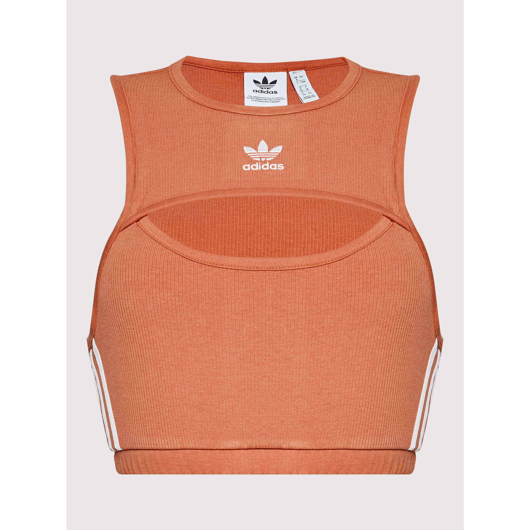 adidas топ adicolor Classics HM2118 Оранжев Slim Fit - Pepit.bg