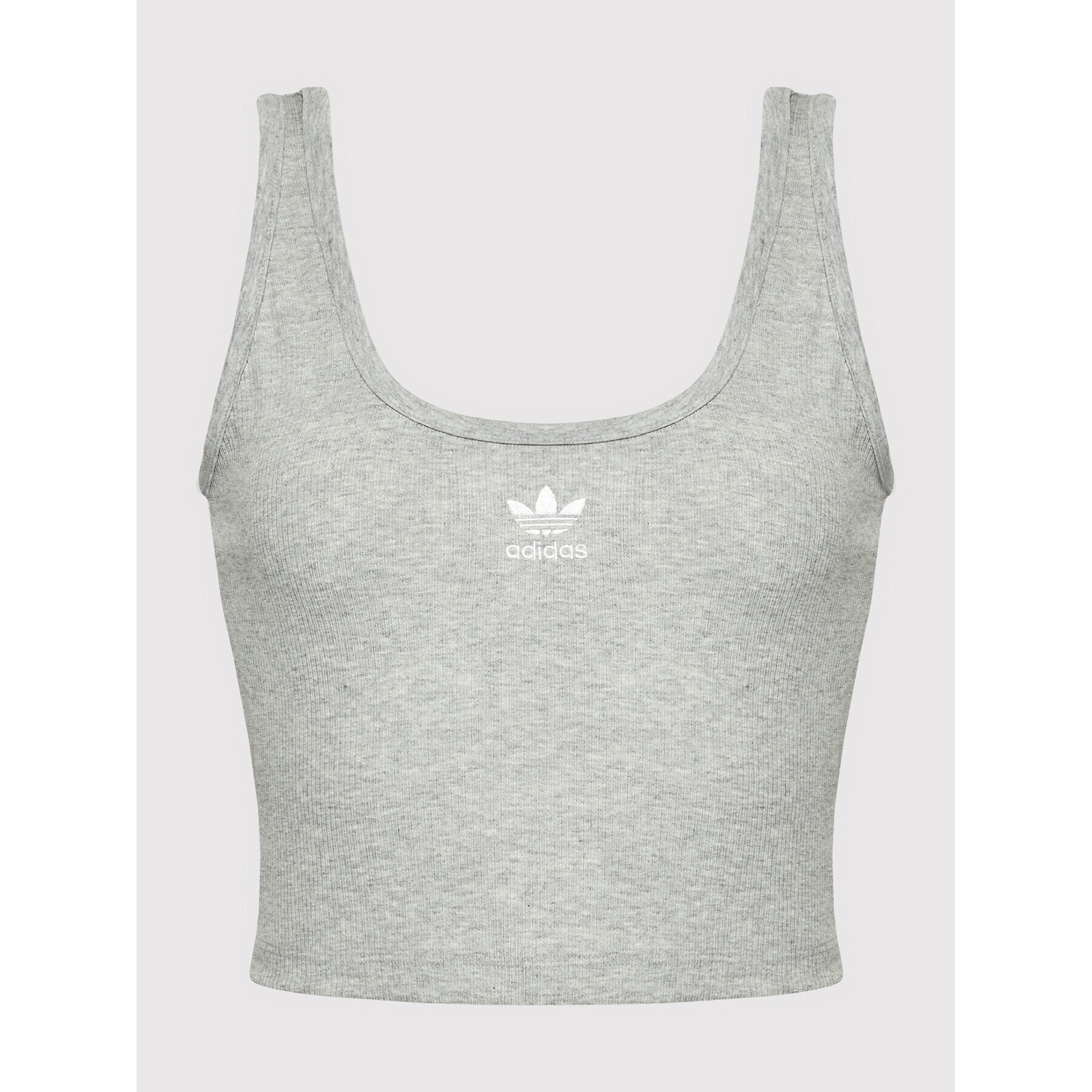 adidas топ adicolor Essentials Rib HF3398 Сив Slim Fit - Pepit.bg