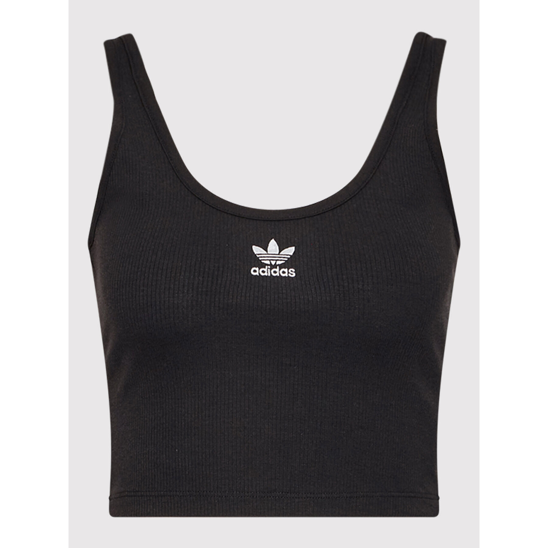 adidas топ adicolor Essentials Rib HF3399 Черен Slim Fit - Pepit.bg