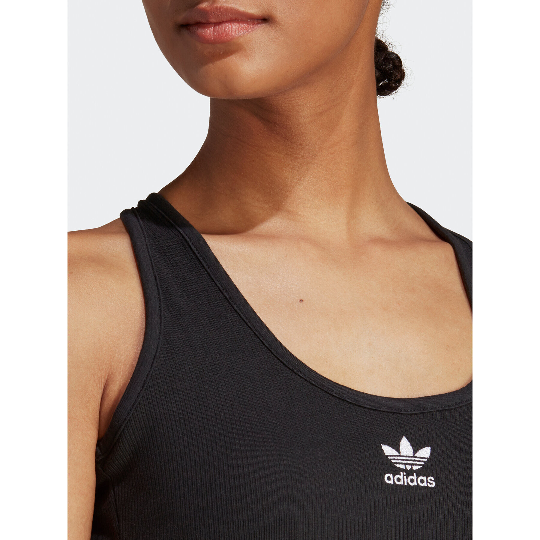 adidas топ Adicolor Essentials Rib Tank Top IB7324 Черен Slim Fit - Pepit.bg