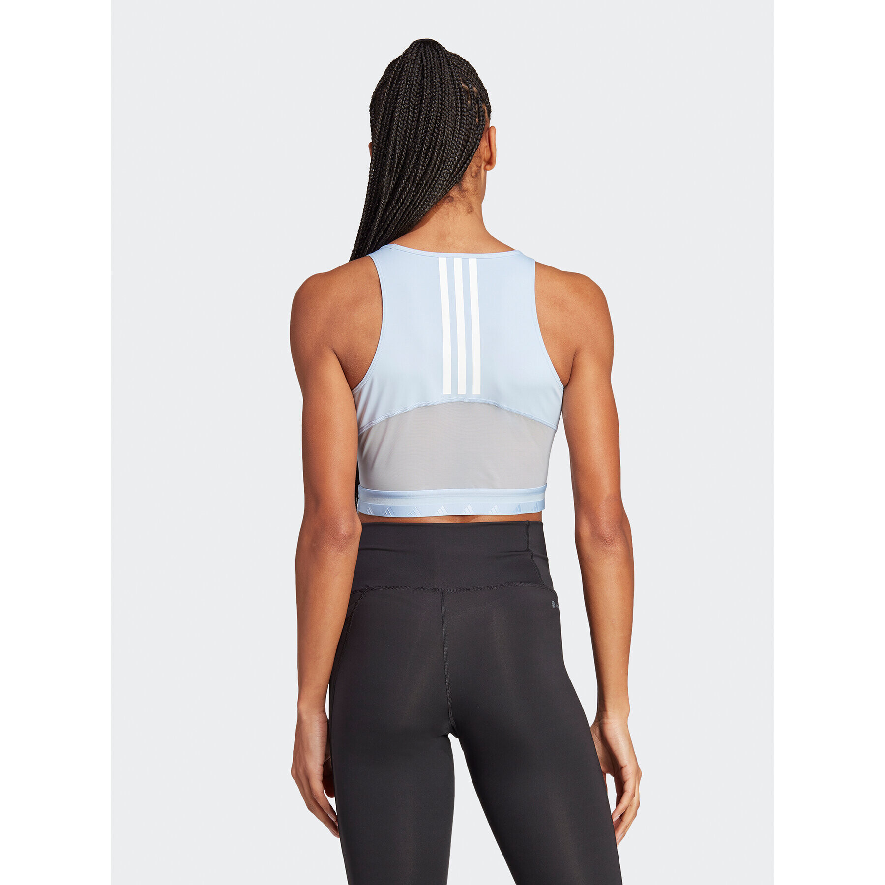 adidas топ AEROREADY Hyperglam Crop Tank Top IB2312 Син - Pepit.bg