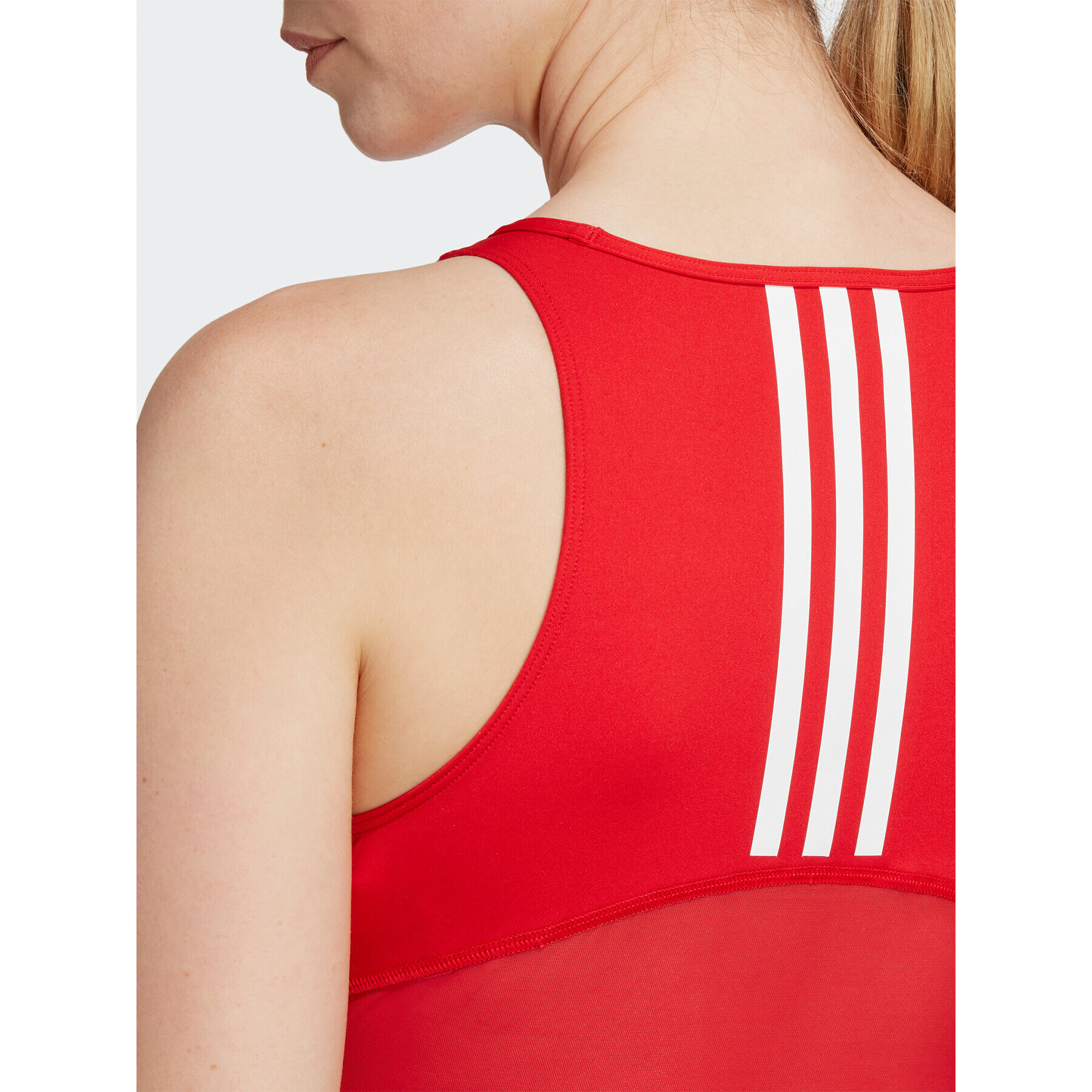 adidas топ AEROREADY Hyperglam Crop Tank Top IB4083 Червен - Pepit.bg