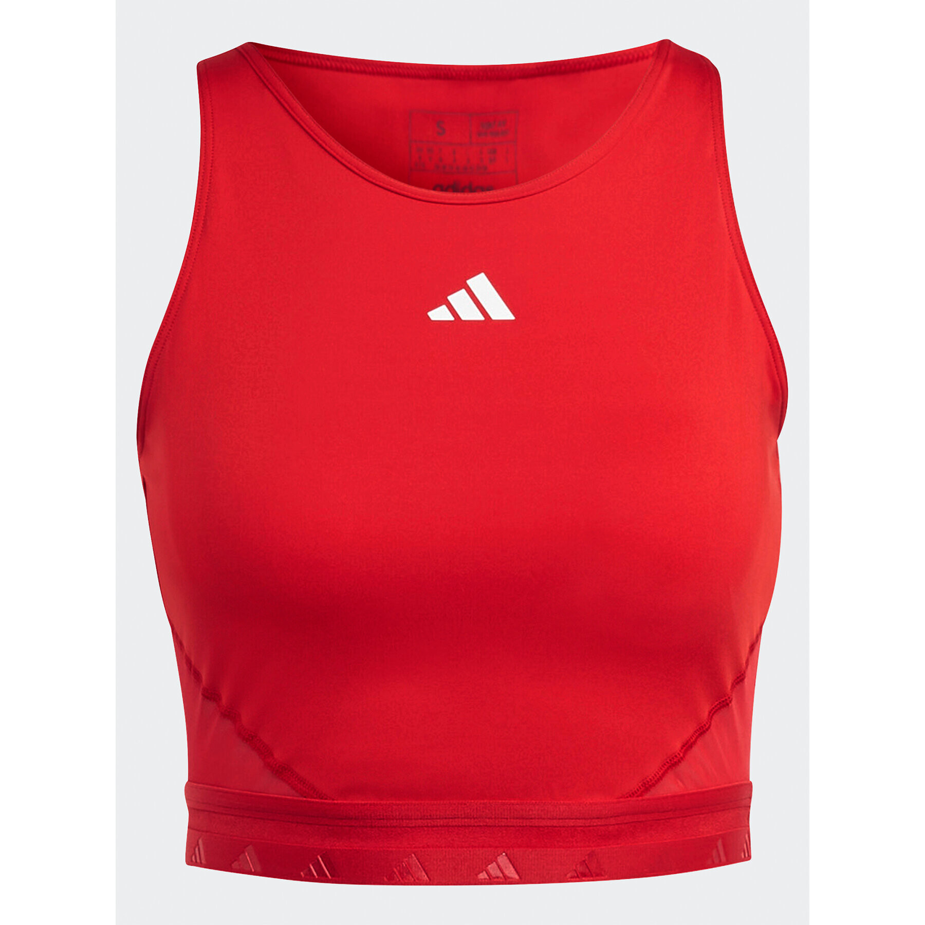 adidas топ AEROREADY Hyperglam Crop Tank Top IB4083 Червен - Pepit.bg