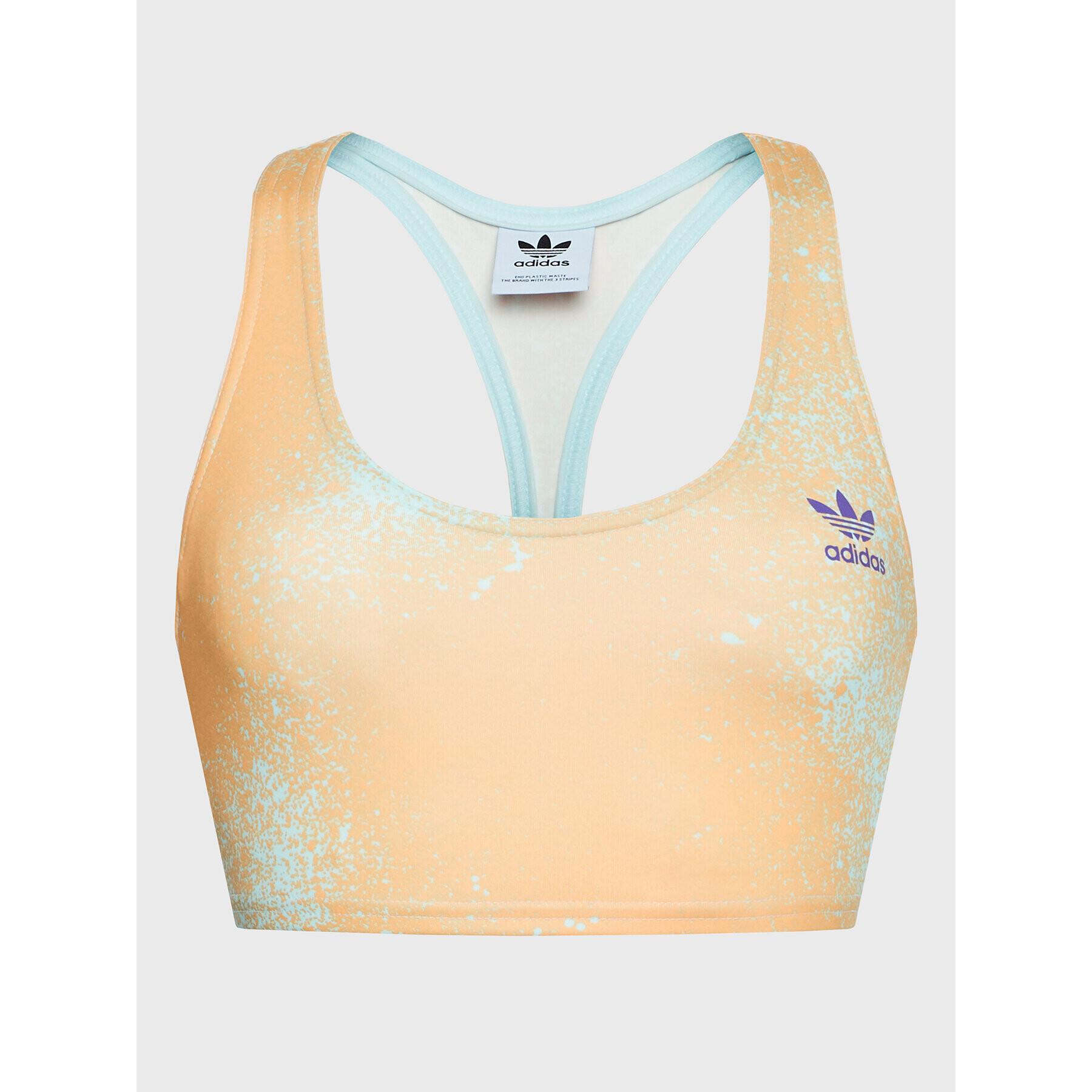 adidas топ Allover Print HL6596 Оранжев Slim Fit - Pepit.bg