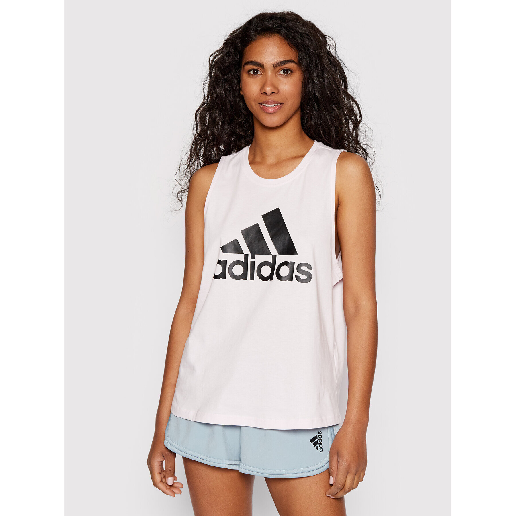 adidas Performance топ Essentials Big Logo HD1765 Розов Regular Fit - Pepit.bg