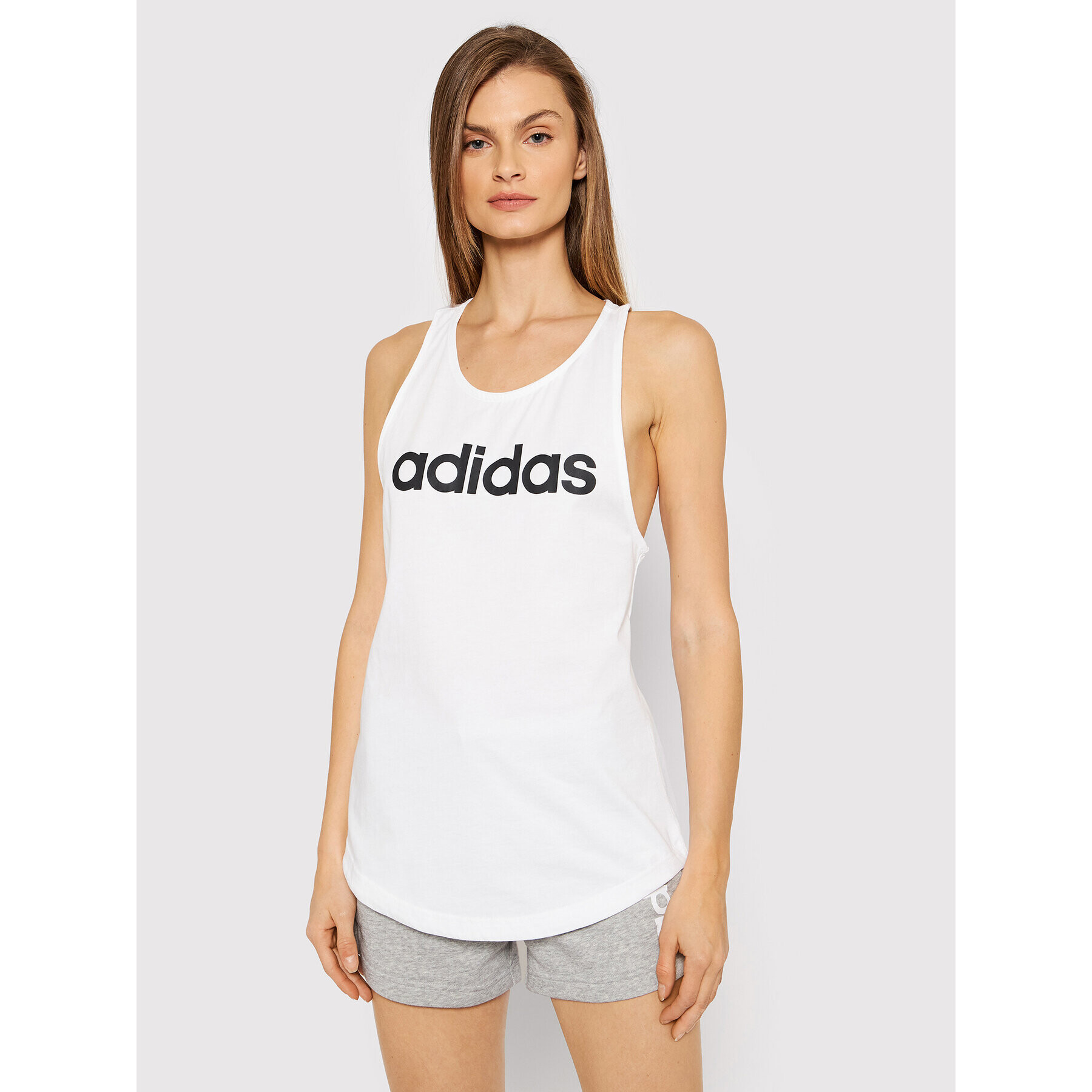 adidas топ Essentials Loose Logo GL0567 Бял Regular Fit - Pepit.bg