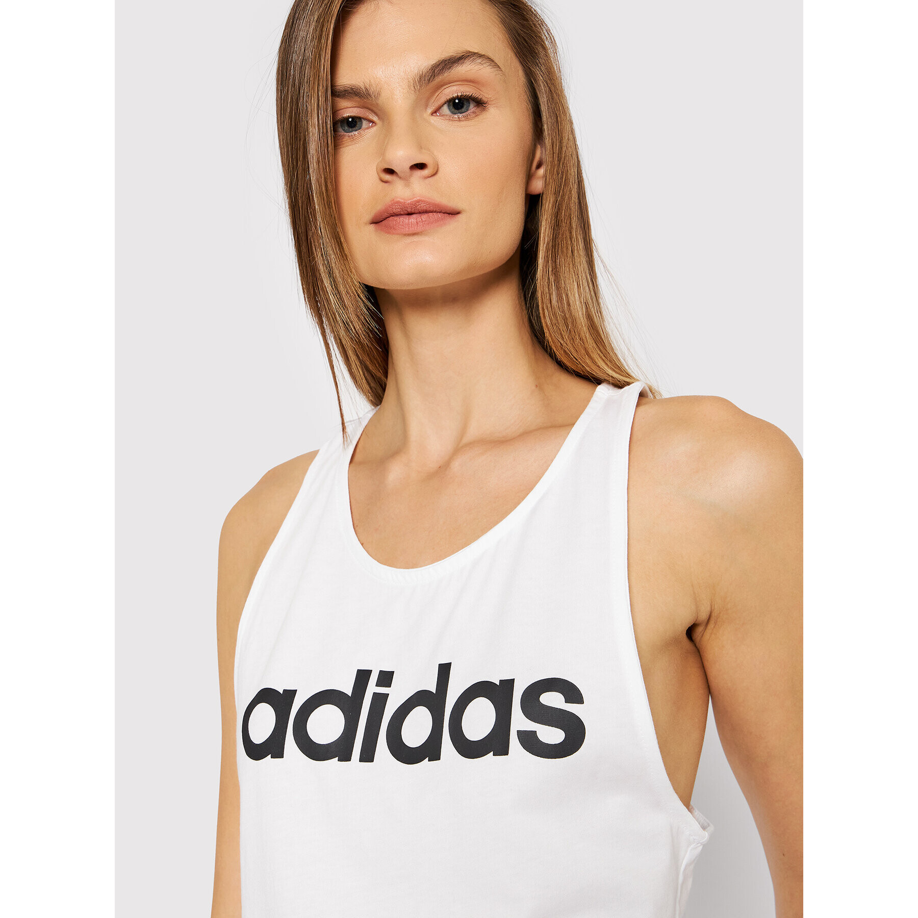 adidas топ Essentials Loose Logo GL0567 Бял Regular Fit - Pepit.bg