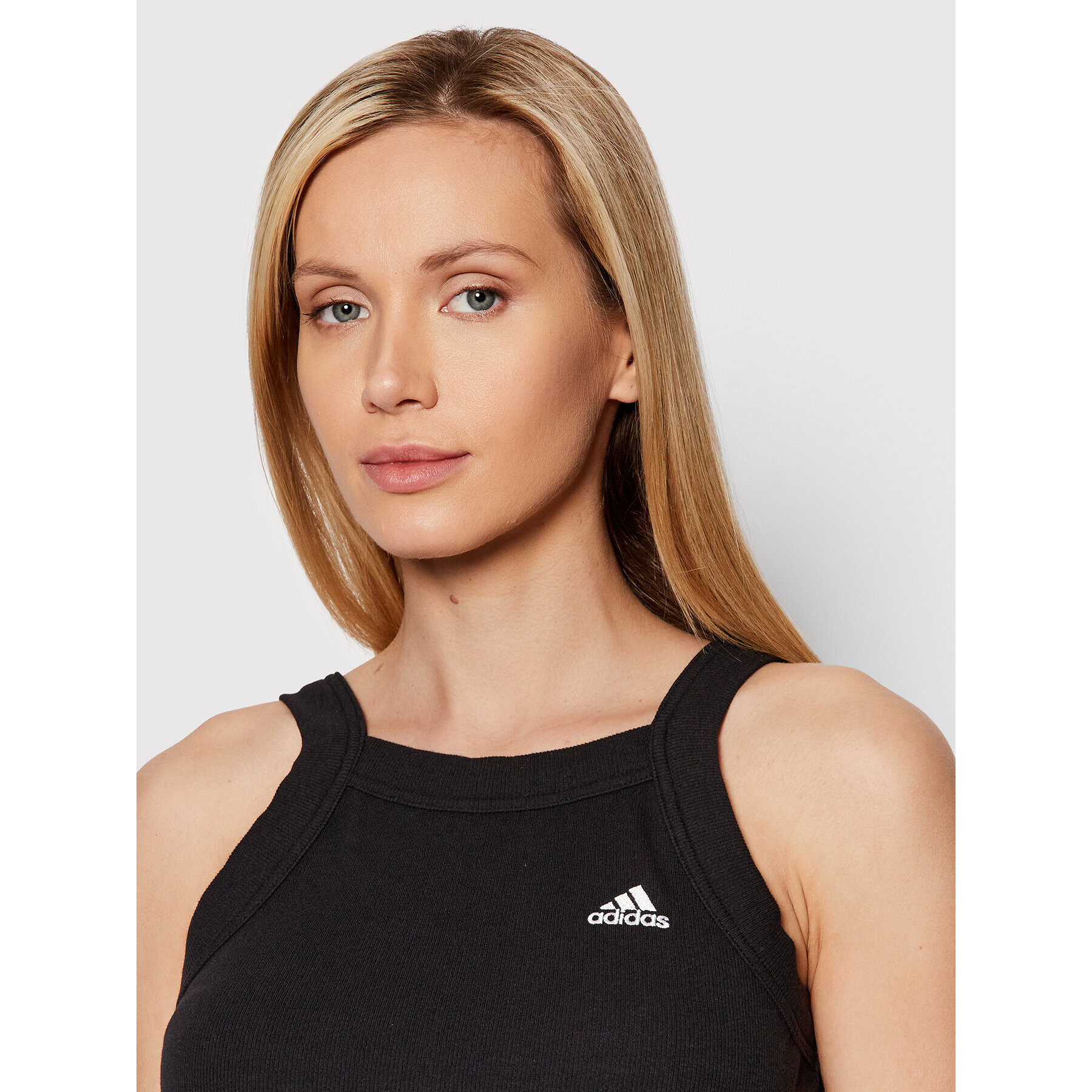 adidas топ Essentials Yoga Rib HD6748 Черен Slim Fit - Pepit.bg