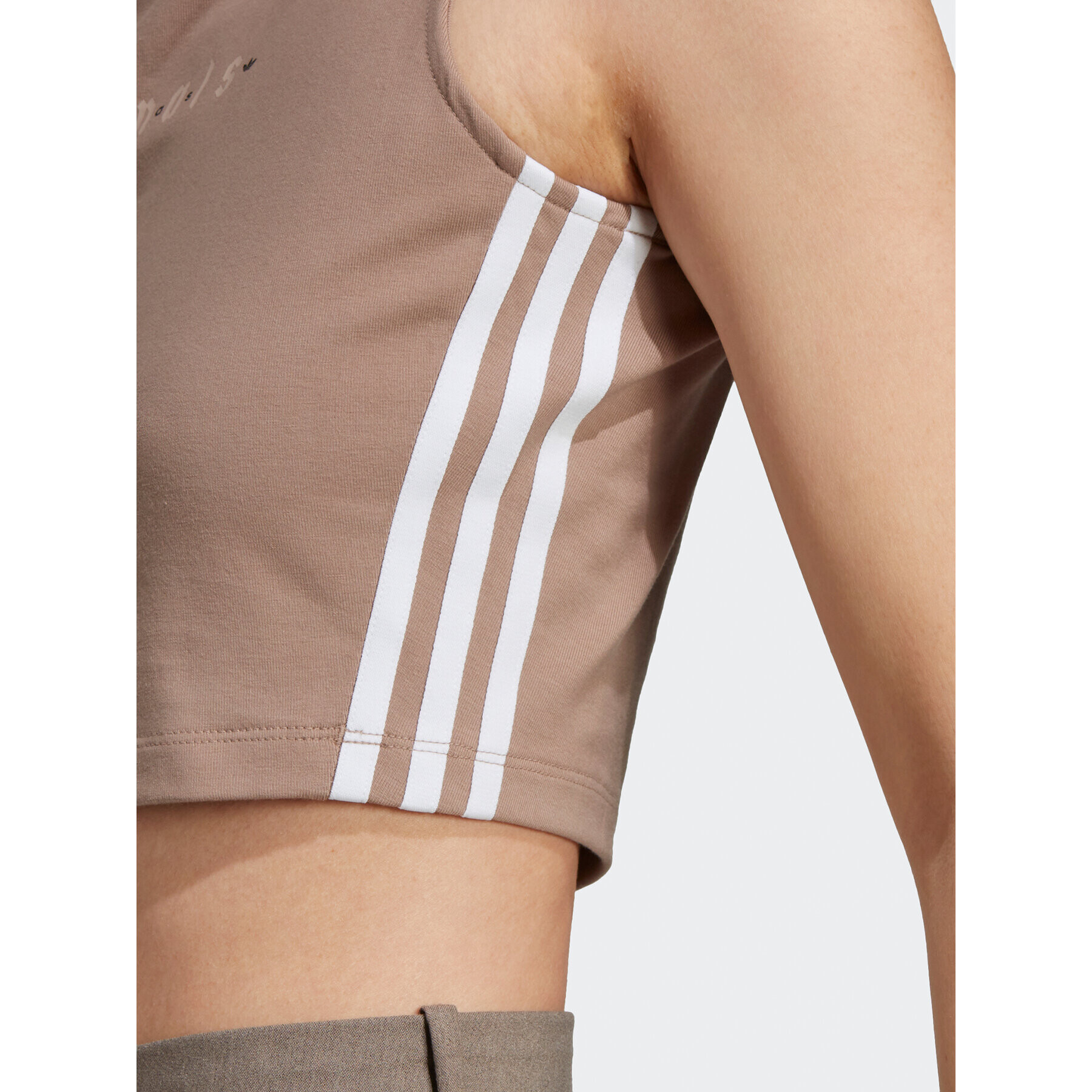 adidas топ Tank Top IQ3404 Кафяв - Pepit.bg