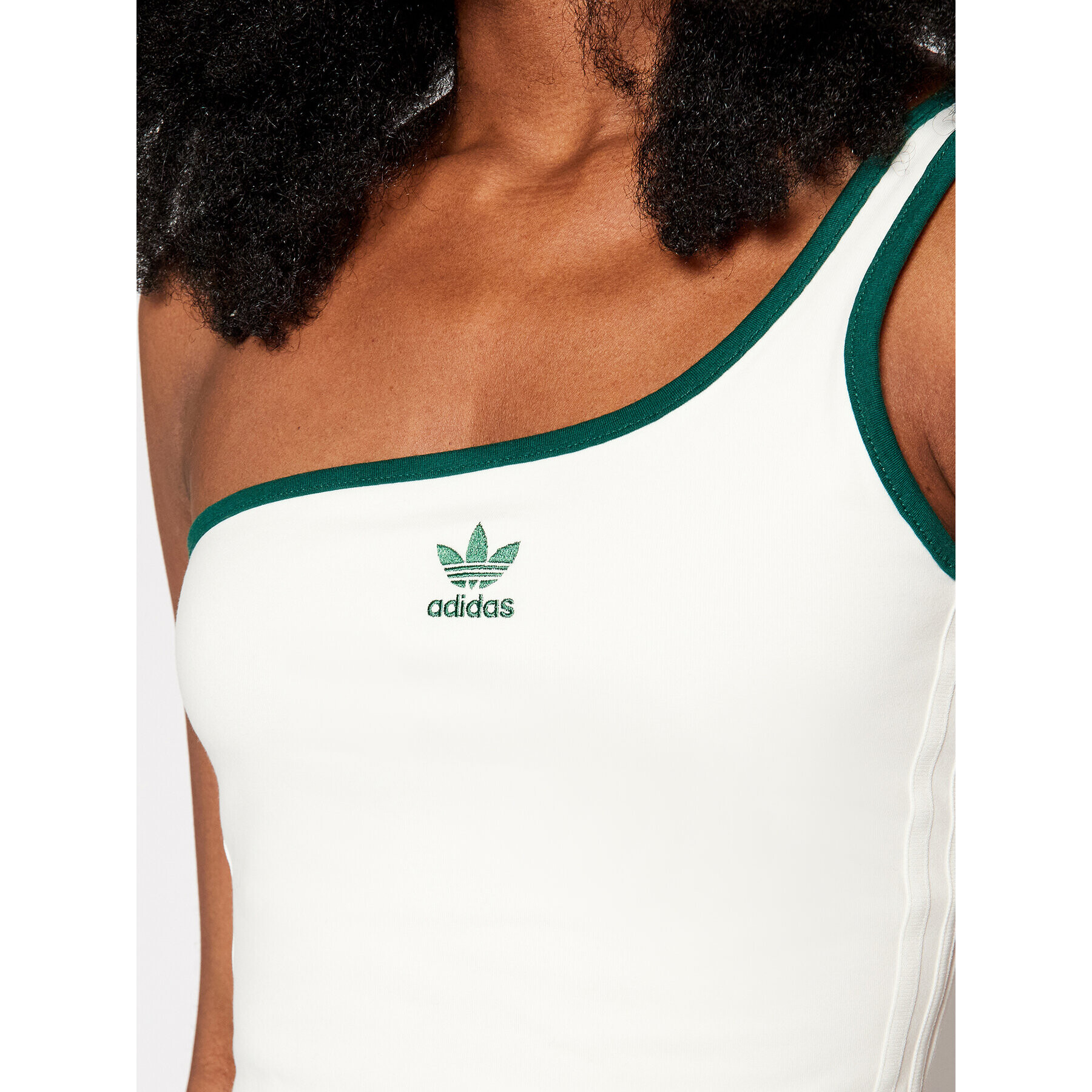 adidas топ Tennis Luxe Asymmetrical H56465 Бял Regular Fit - Pepit.bg