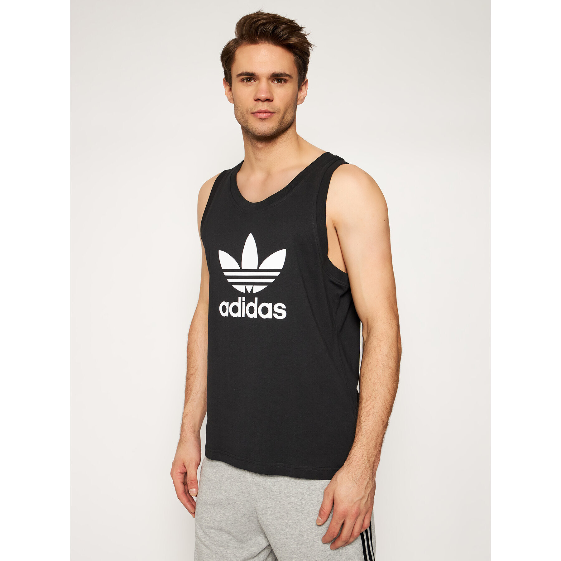 adidas Топ Trefoil DV1509 Черен Regular Fit - Pepit.bg