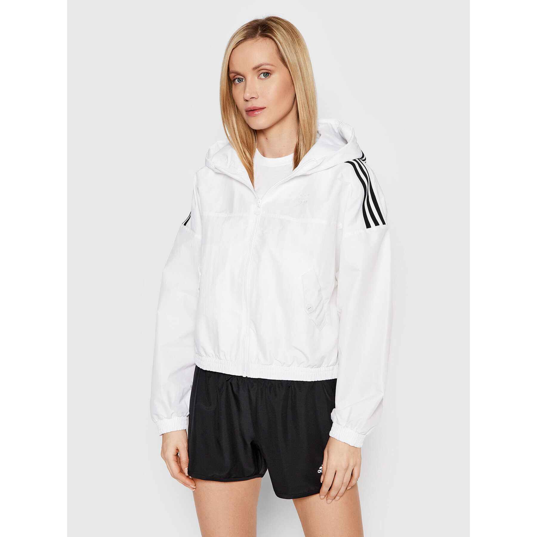 adidas Ветровка adicolor Classics HC2023 Бял Regular Fit - Pepit.bg