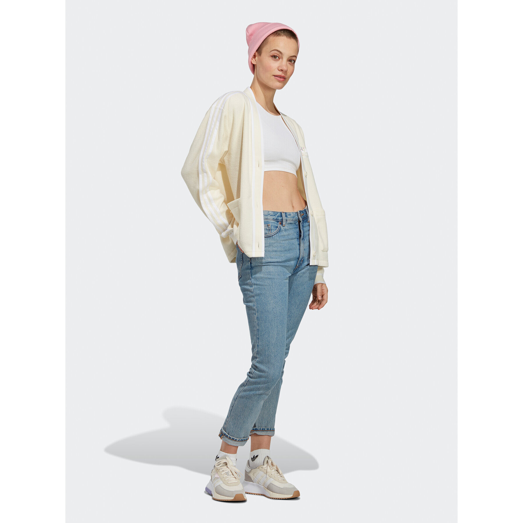 adidas Ветровка Cardigan IP3761 Бежов - Pepit.bg