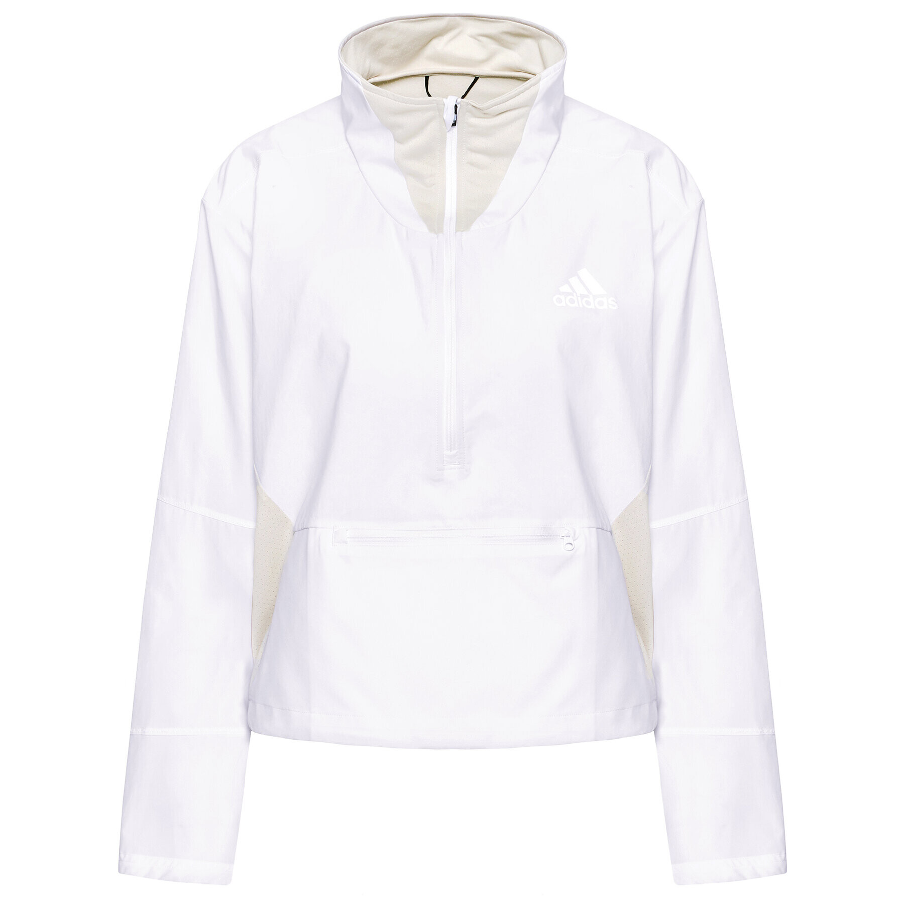 adidas Яке за джогинг Primeblue Adapt Running GP6485 Бял Regular Fit - Pepit.bg