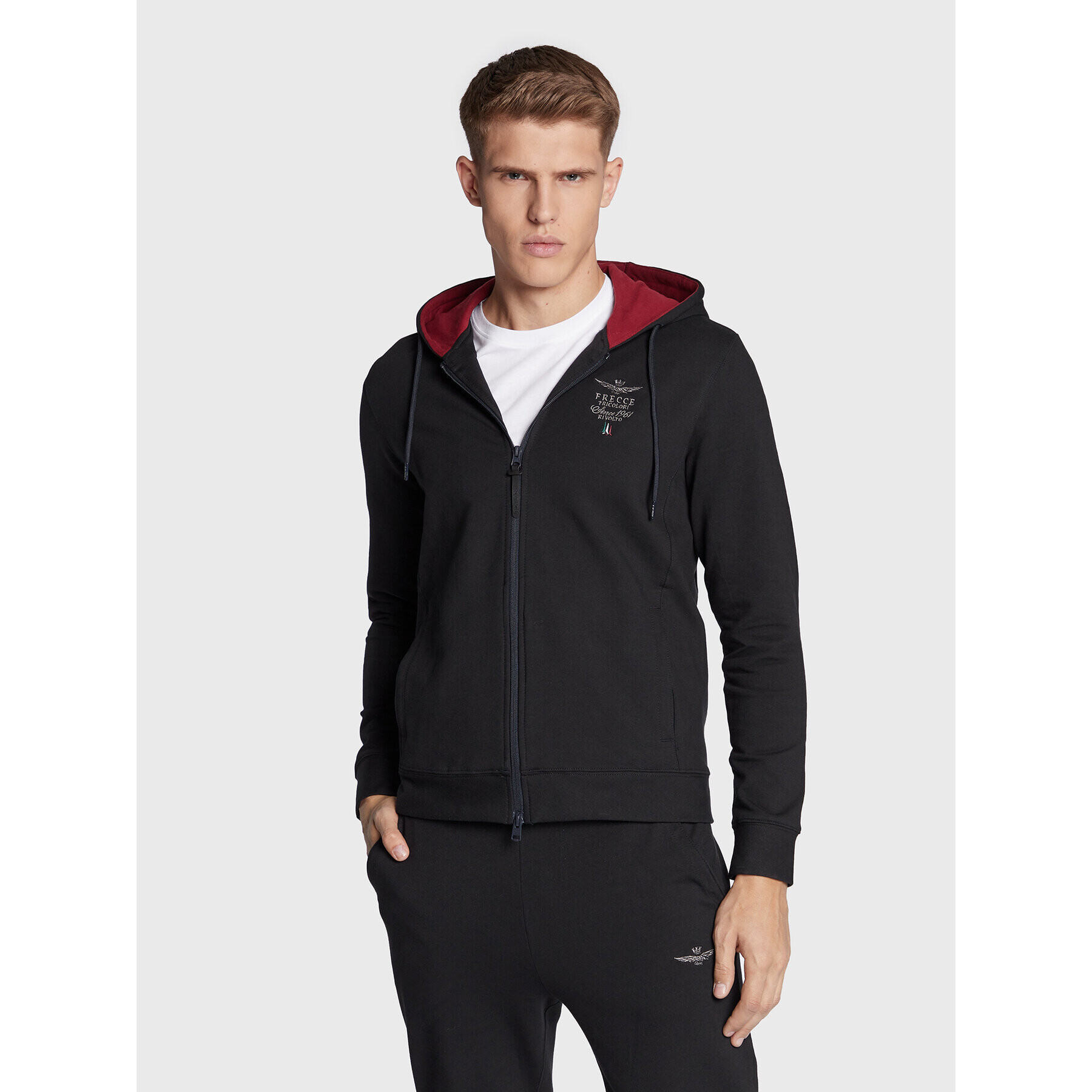 Aeronautica Militare Анцуг 222TF022F439 Черен Regular Fit - Pepit.bg