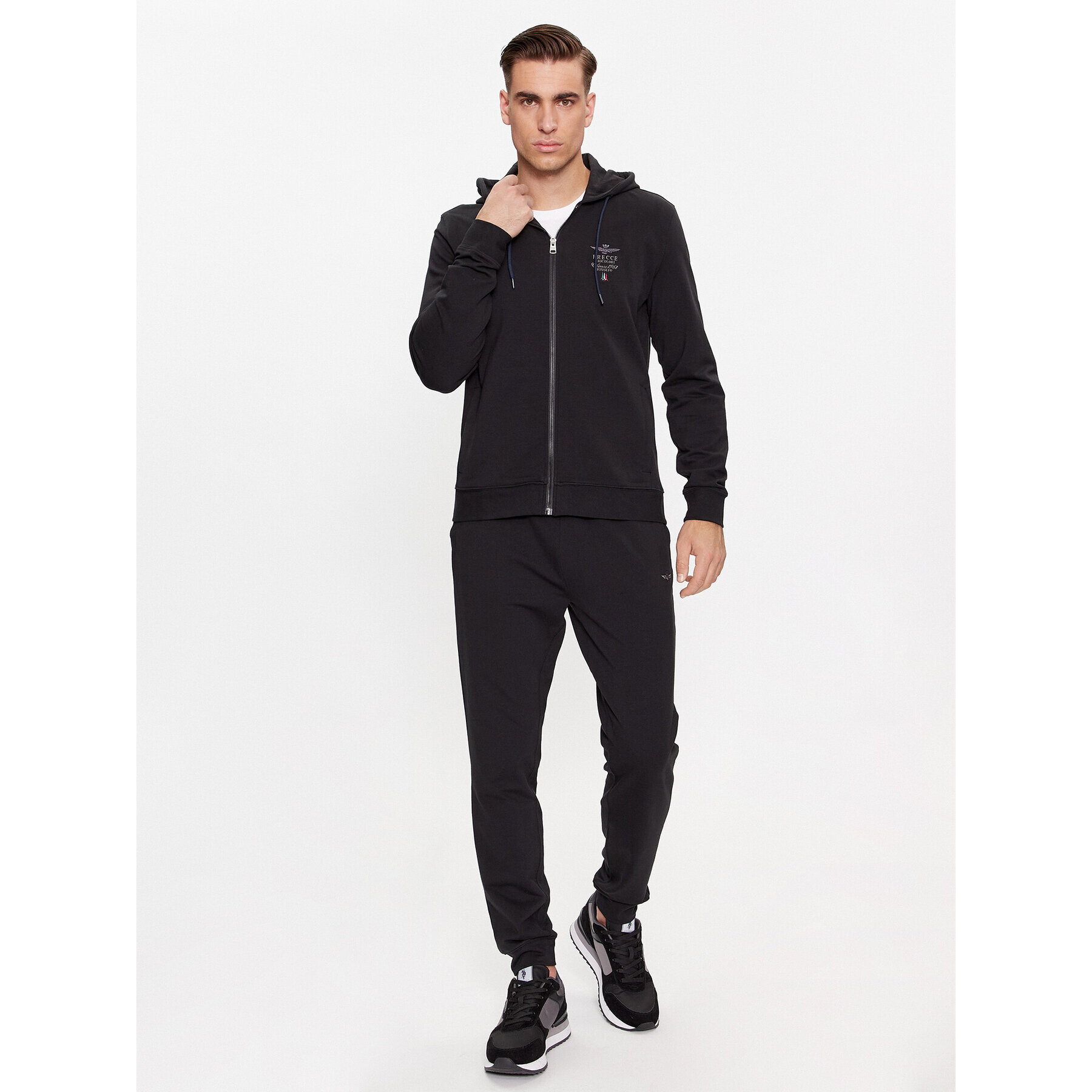 Aeronautica Militare Анцуг 232TF022F459 Черен Regular Fit - Pepit.bg