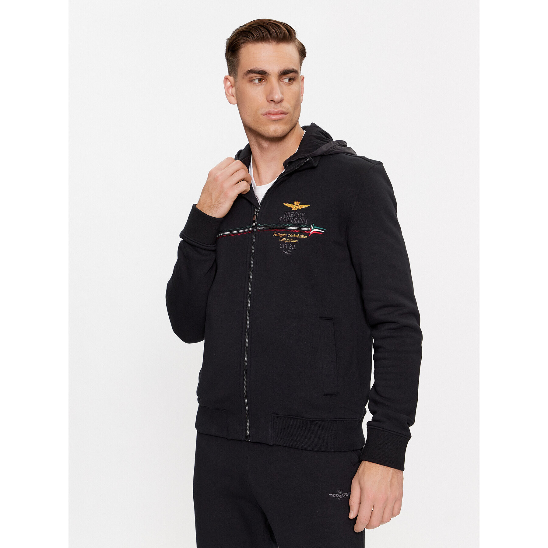 Aeronautica Militare Анцуг 232TF044F532 Черен Regular Fit - Pepit.bg