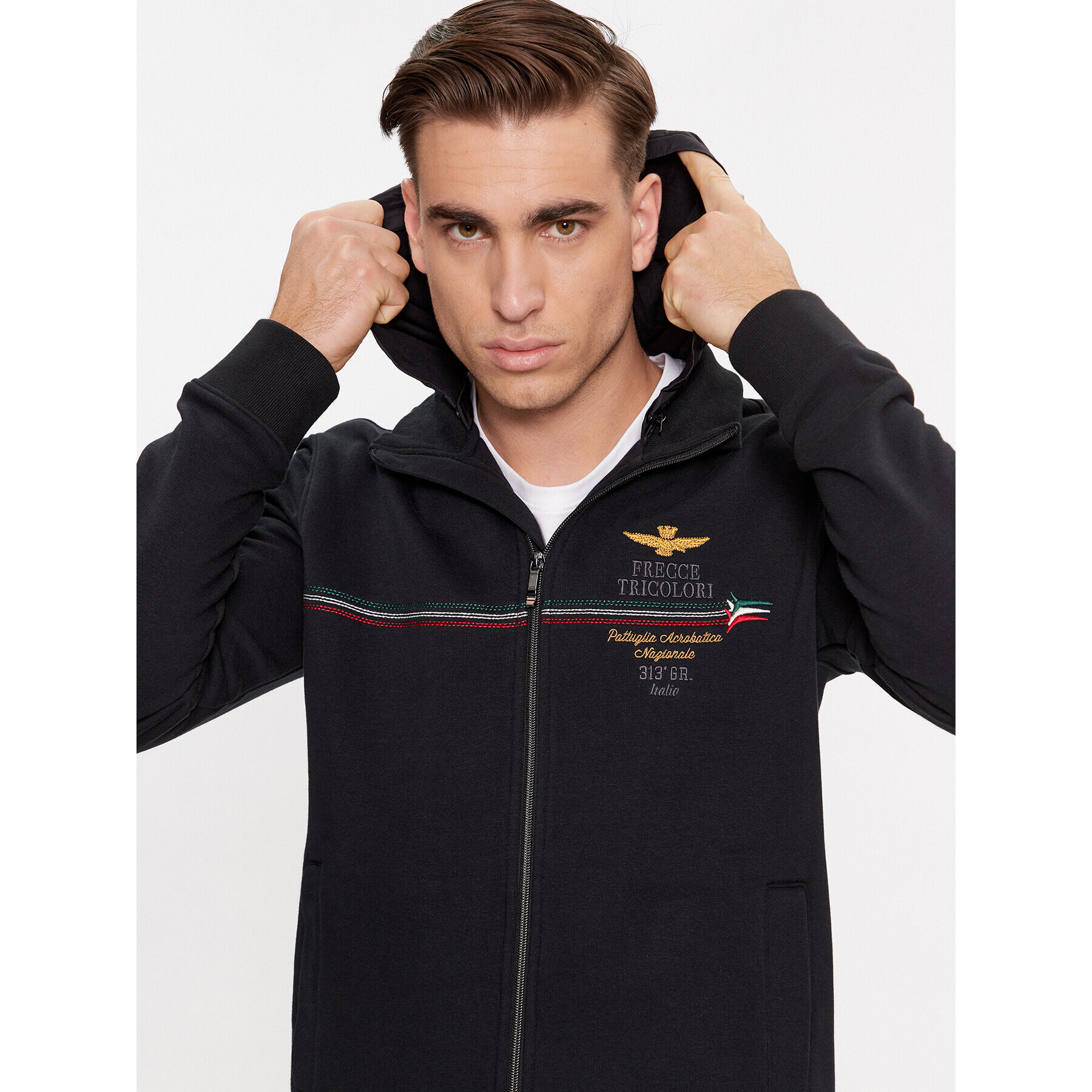 Aeronautica Militare Анцуг 232TF044F532 Черен Regular Fit - Pepit.bg