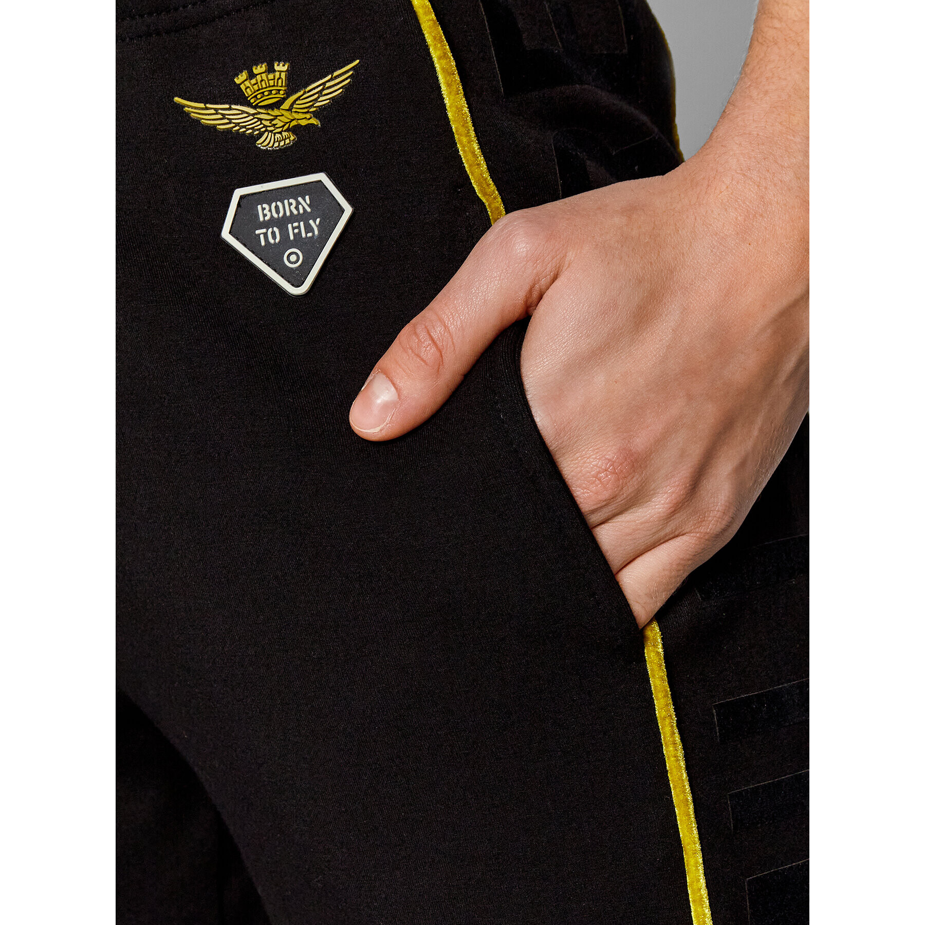 Aeronautica Militare Долнище анцуг 212PF823DF408 Черен Regular Fit - Pepit.bg