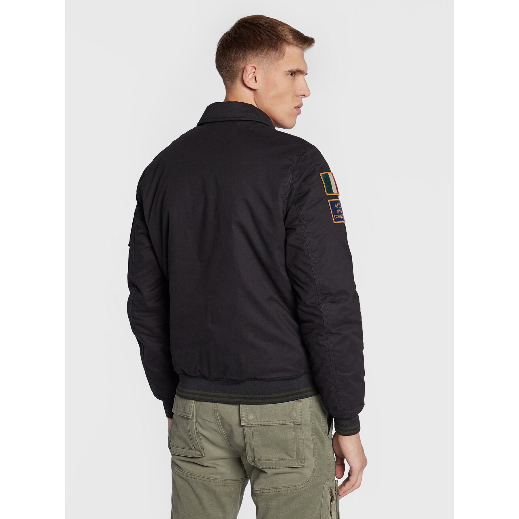 Aeronautica Militare Яке бомбър 222AB2036CT3013 Черен Regular Fit - Pepit.bg