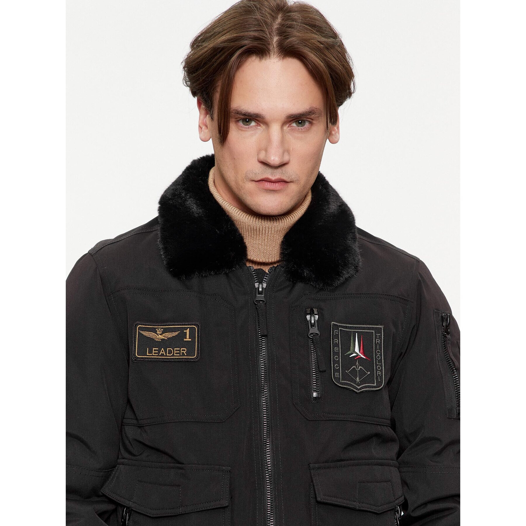 Aeronautica Militare Яке бомбър 232AB2106CT3151 Черен Regular Fit - Pepit.bg