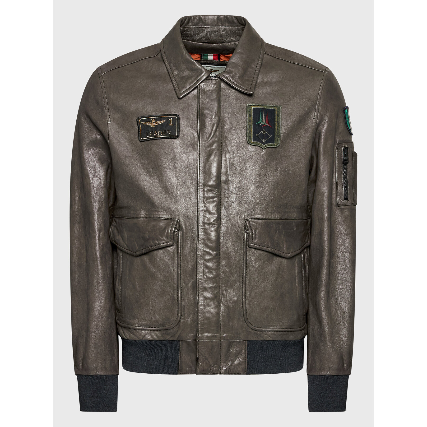 Aeronautica Militare Кожено яке 222PN895PL145 Кафяв Regular Fit - Pepit.bg