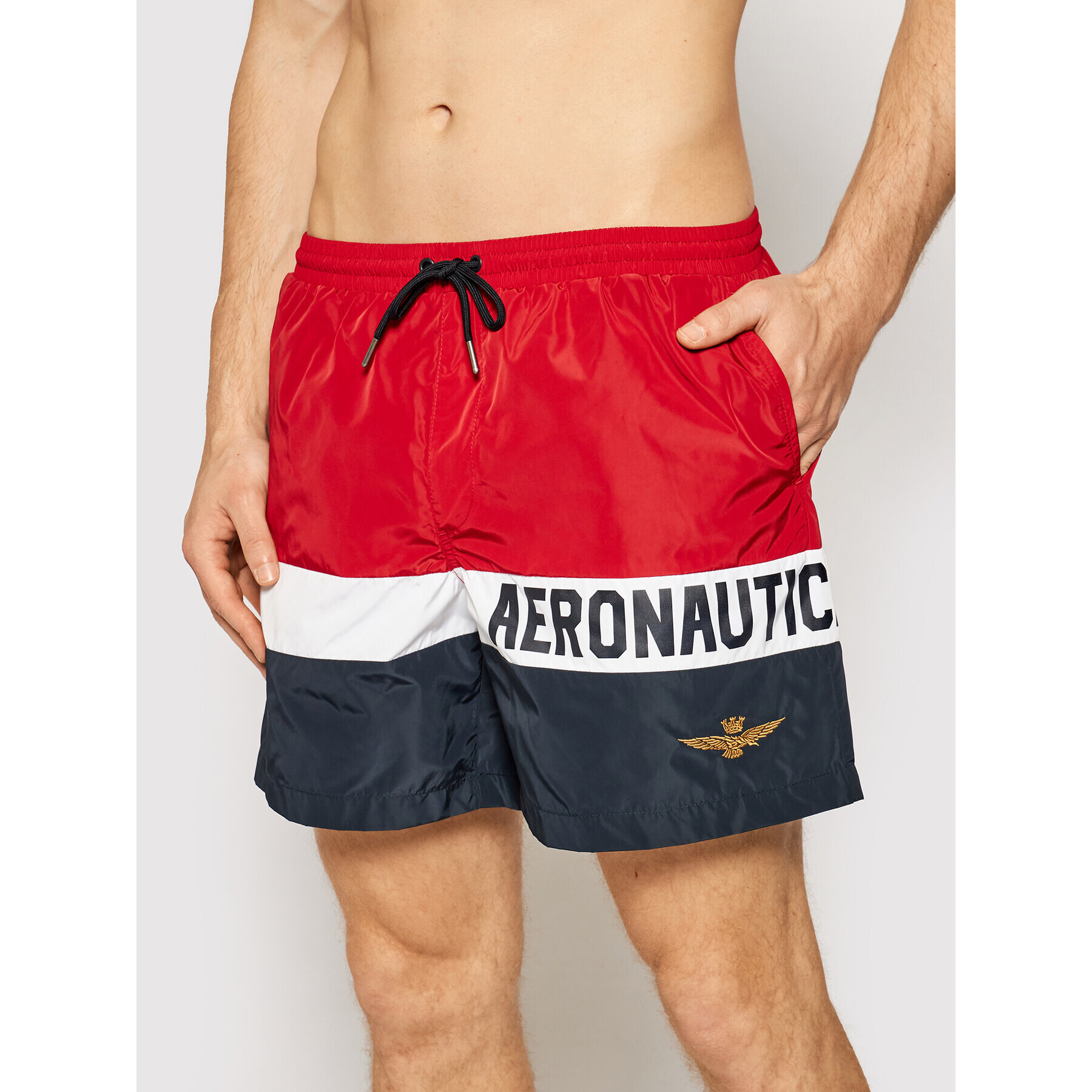 Aeronautica Militare Плувни шорти 211BW198CT1537 Червен Regular Fit - Pepit.bg