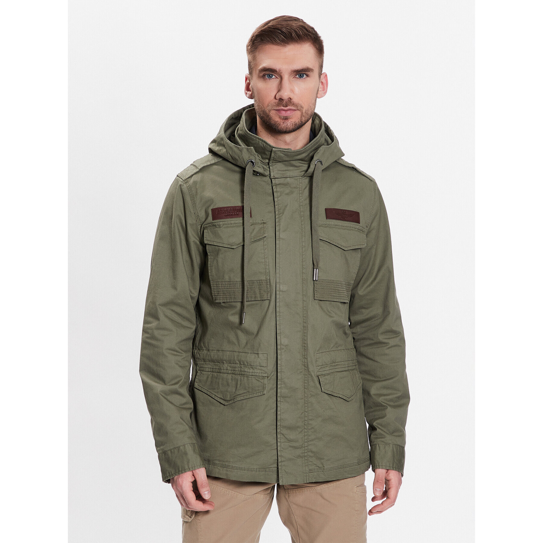 Aeronautica Militare Преходно яке 231AB2063CT3013 Зелен Regular Fit - Pepit.bg