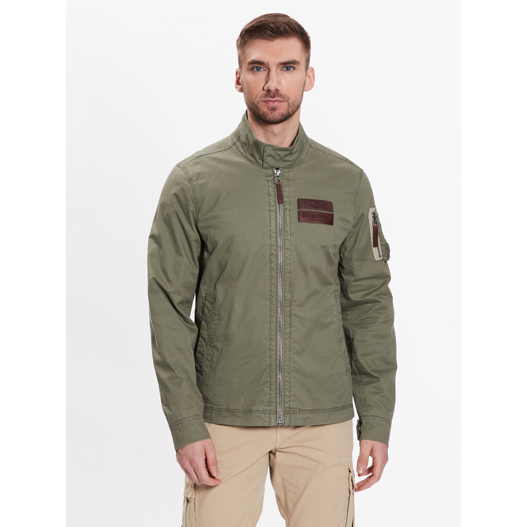 Aeronautica Militare Преходно яке 231AB2068CT3013 Зелен Regular Fit - Pepit.bg