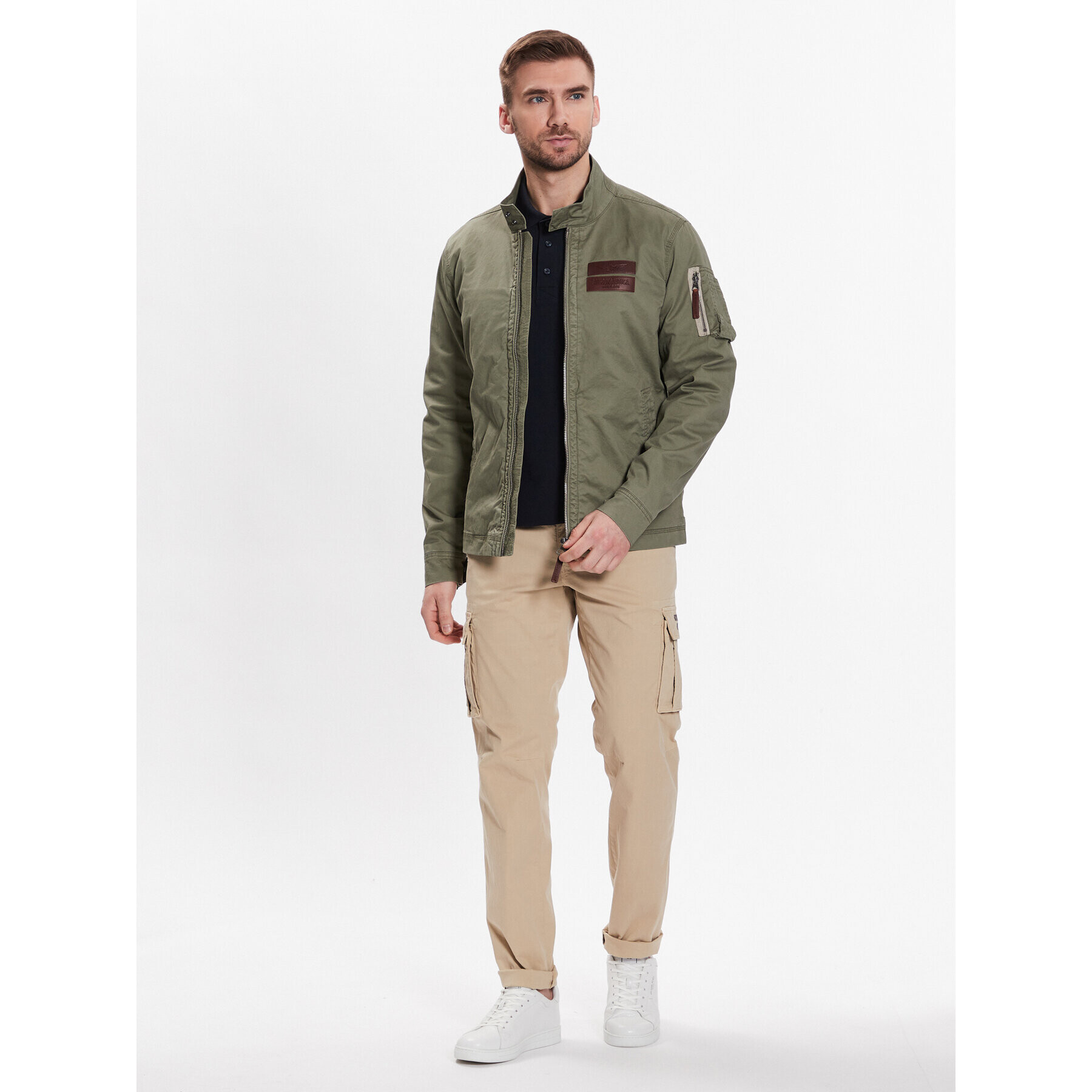 Aeronautica Militare Преходно яке 231AB2068CT3013 Зелен Regular Fit - Pepit.bg