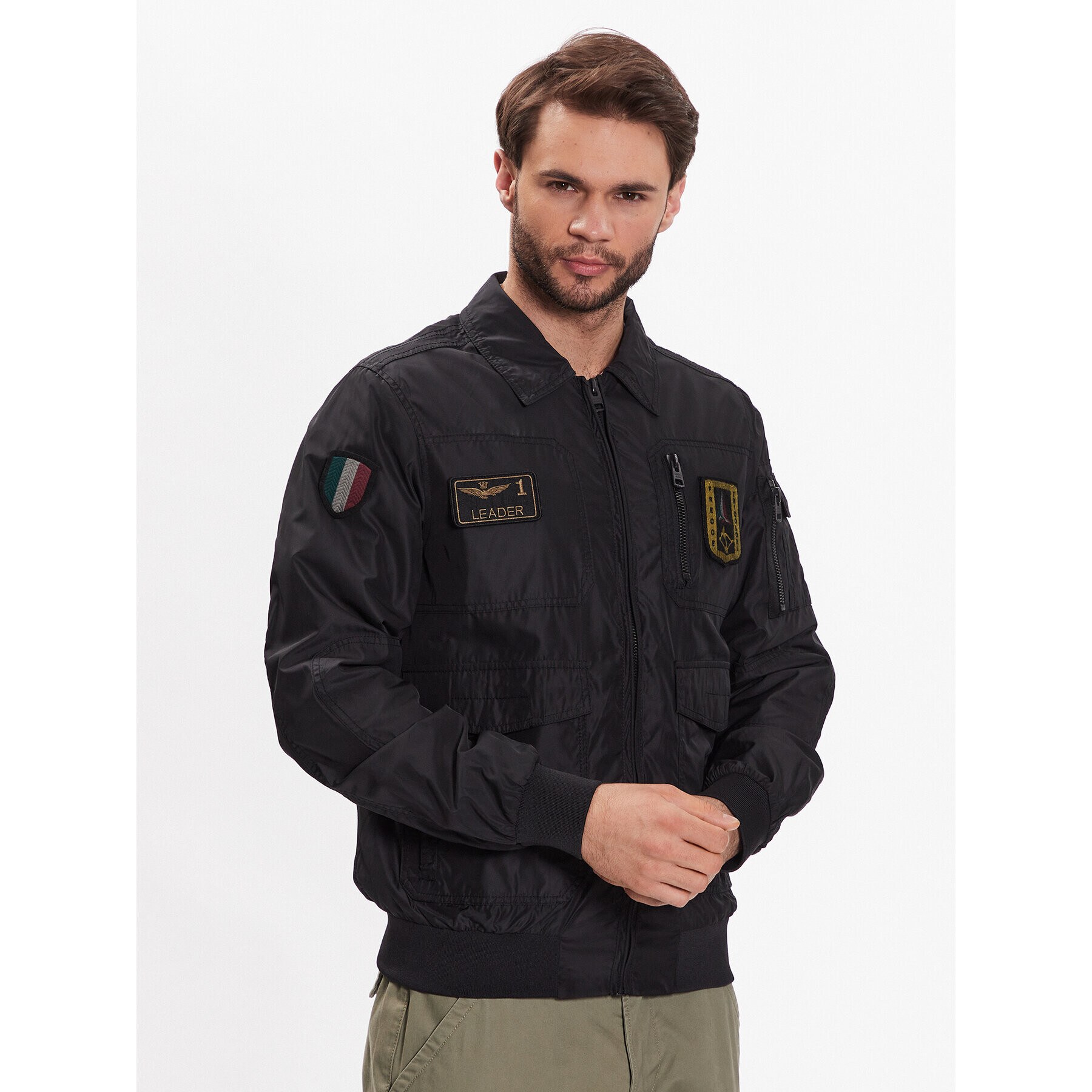 Aeronautica Militare Преходно яке 231AB2071CT3081 Черен Regular Fit - Pepit.bg