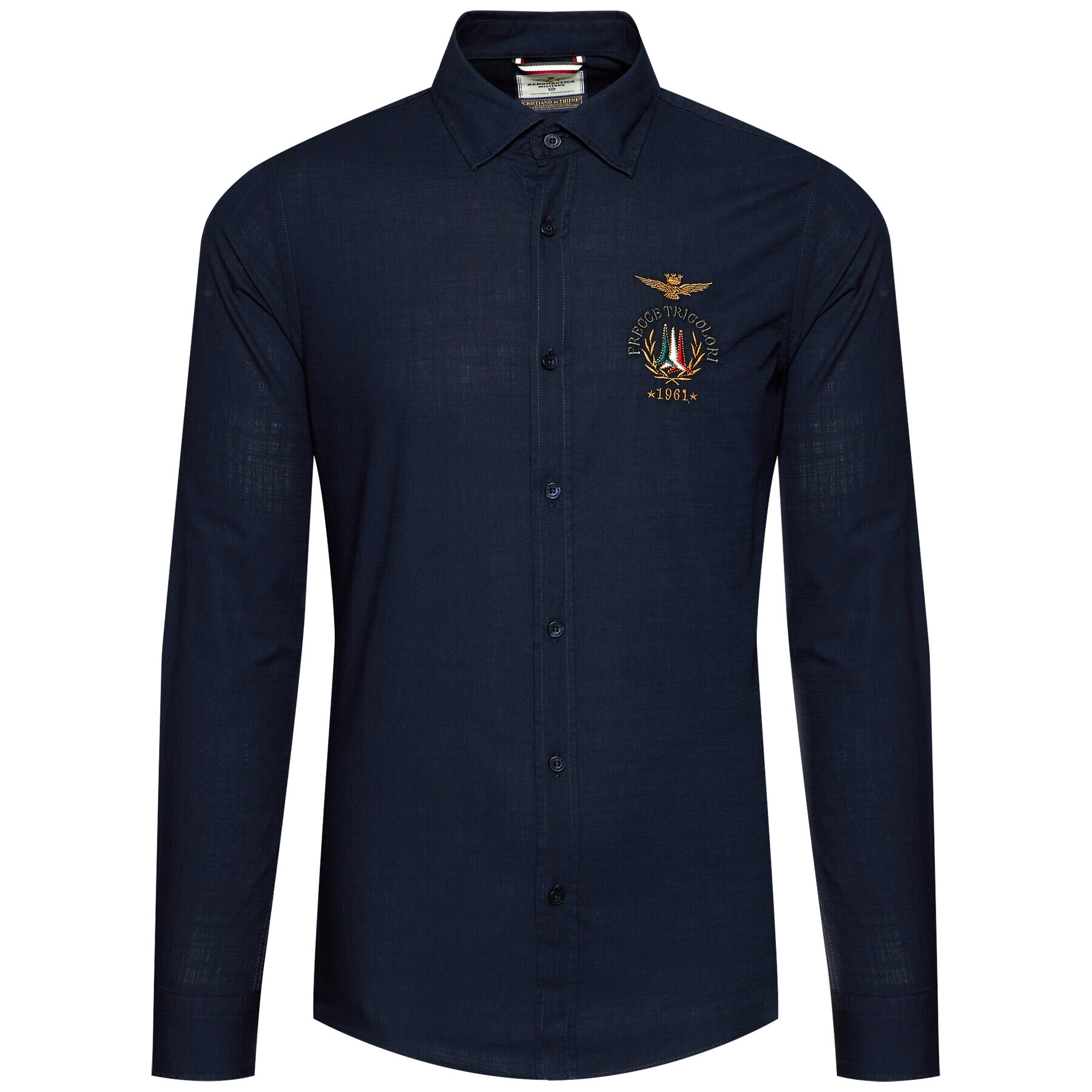 Aeronautica Militare Риза 211CA1092CT1880 Тъмносин Regular Fit - Pepit.bg