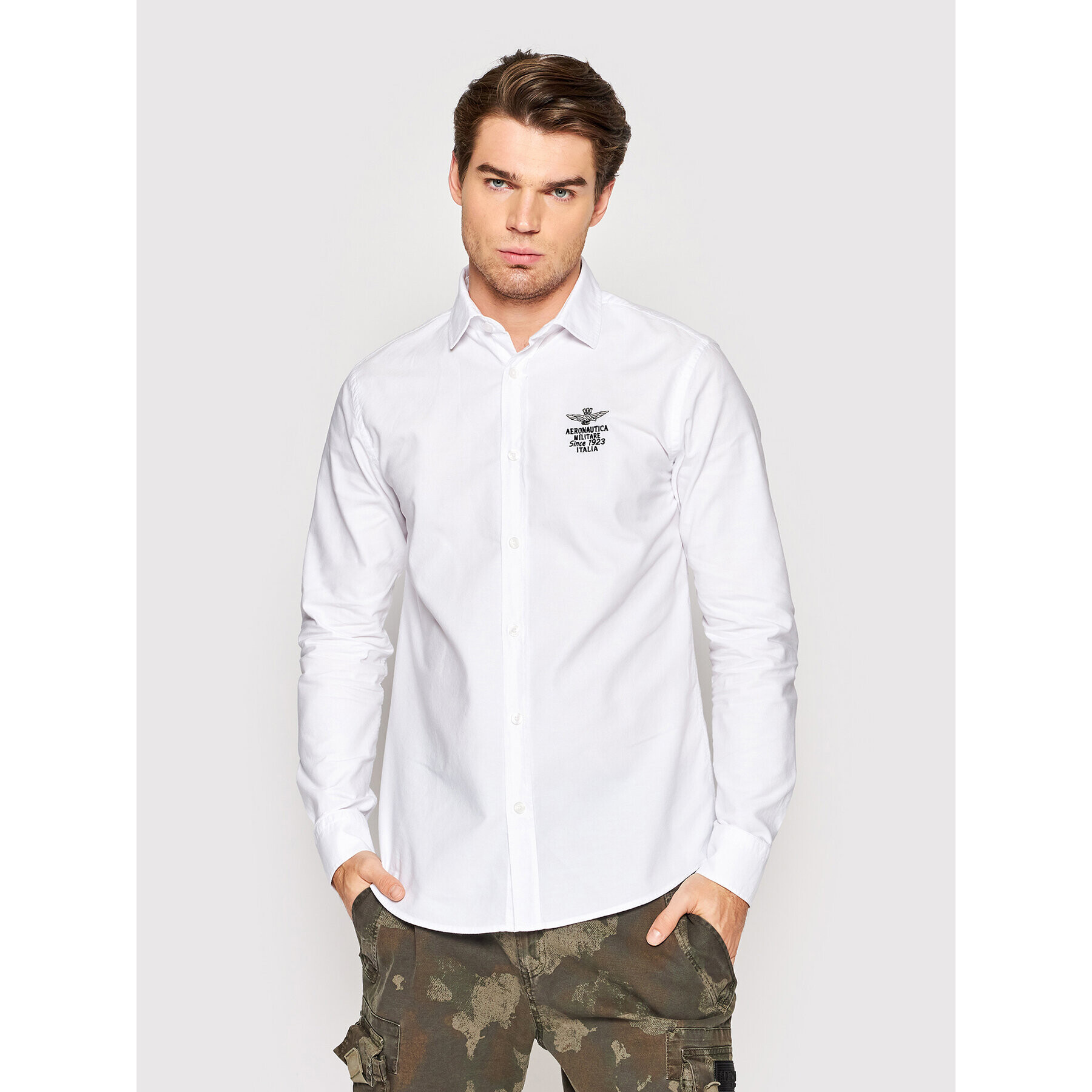 Aeronautica Militare Риза 221CA1199CT2940 Бял Regular Fit - Pepit.bg