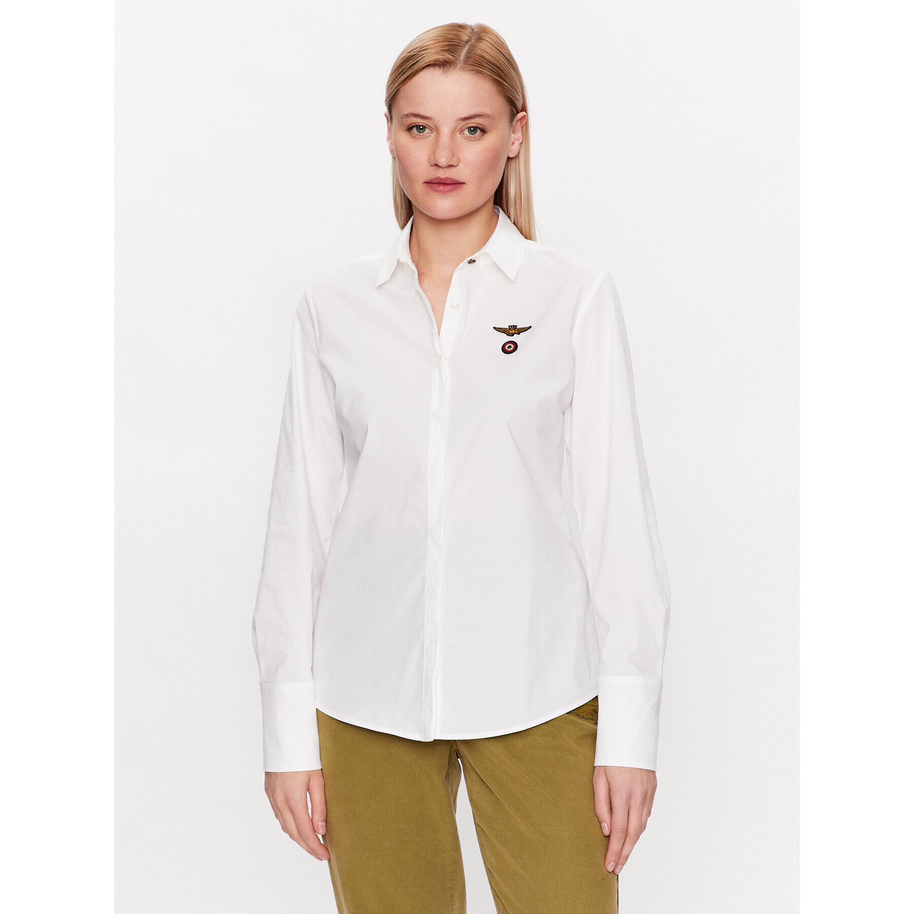 Aeronautica Militare Риза 231CA1166DCT2482 Бял Regular Fit - Pepit.bg