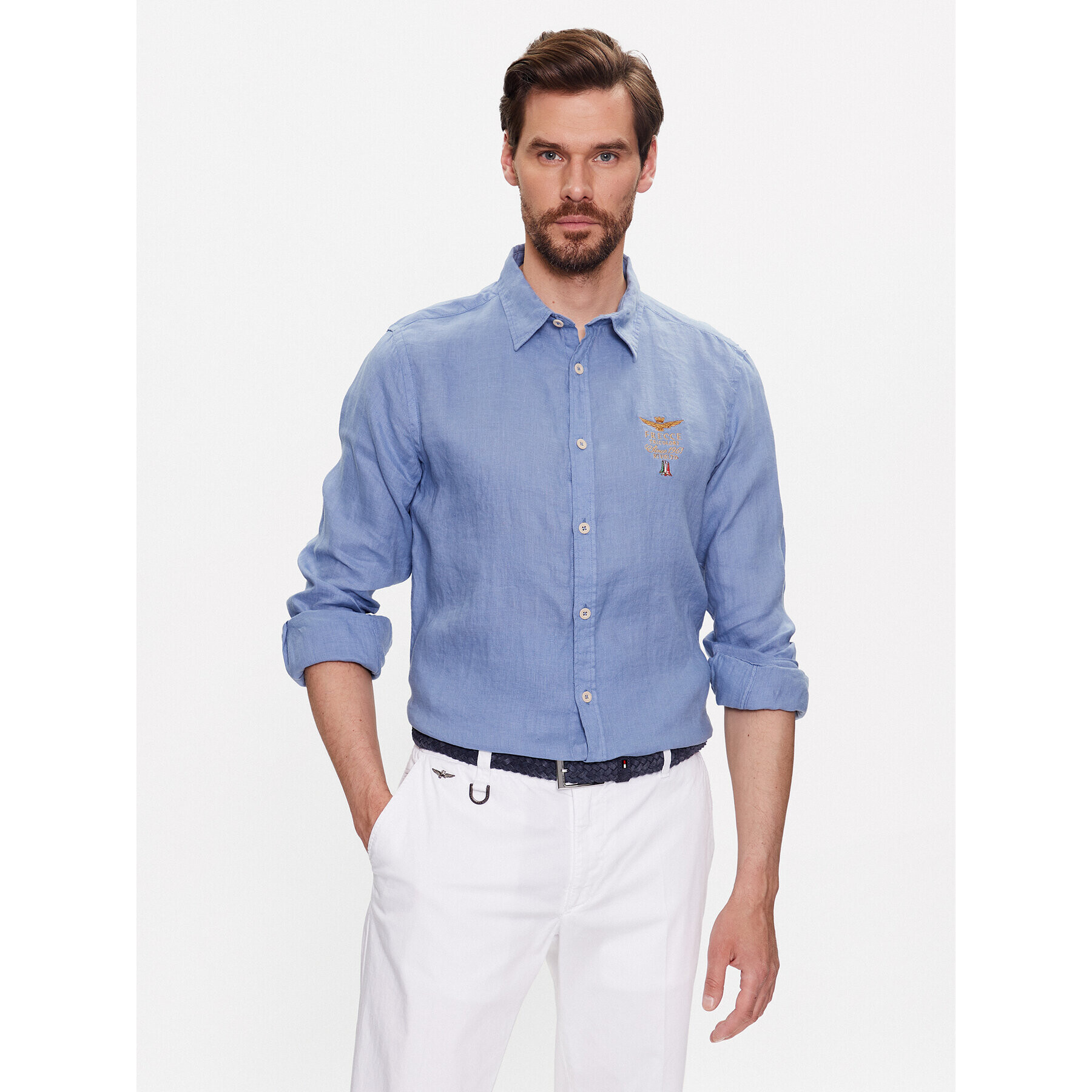 Aeronautica Militare Риза 231CA1224CT3089 Син Regular Fit - Pepit.bg